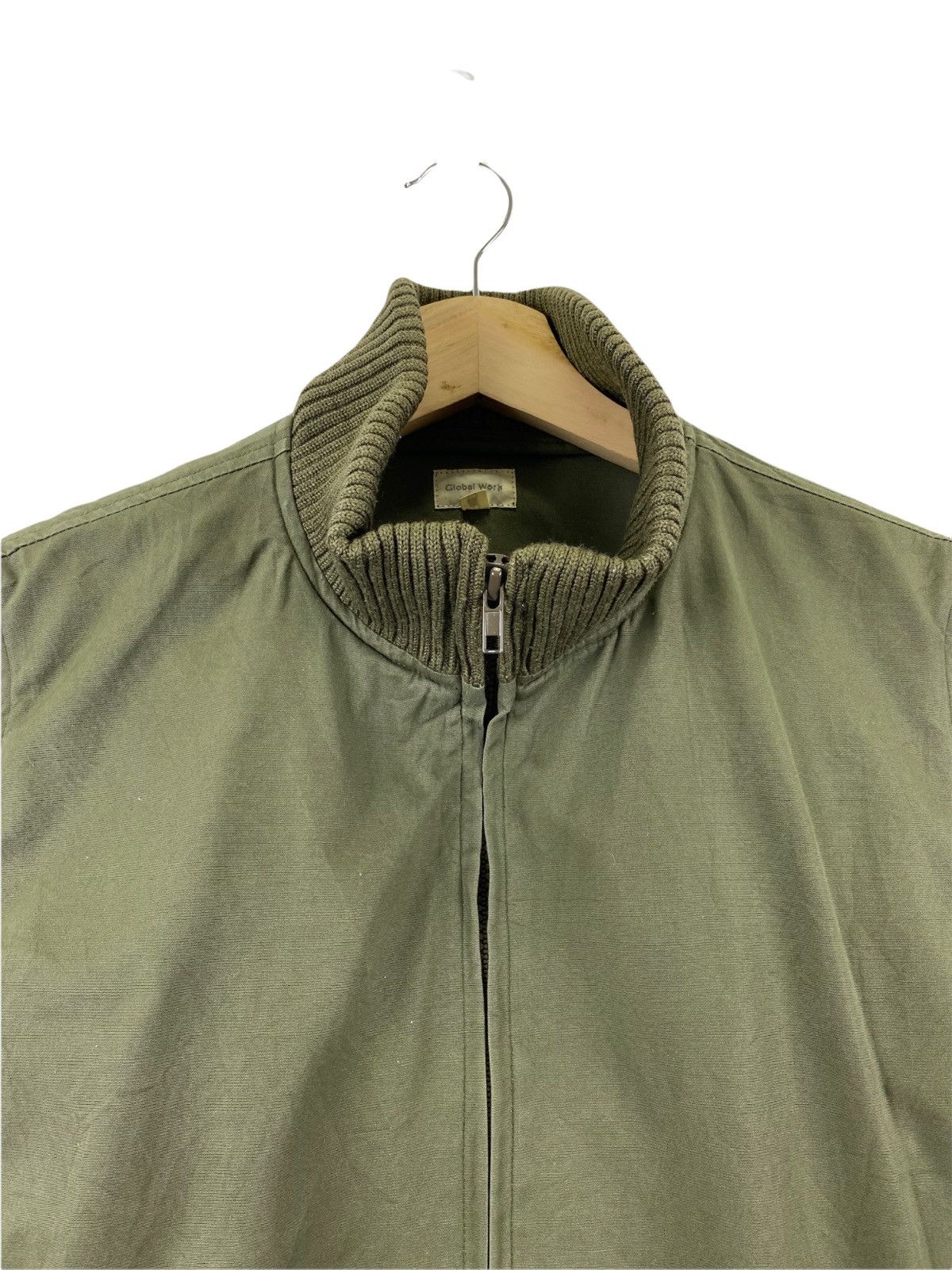 Global Work × Japanese Brand × Vintage Vintage Global Work Zipper Jacket Cotton Fabric Size US M / EU 48-50 / 2 - 4 Thumbnail