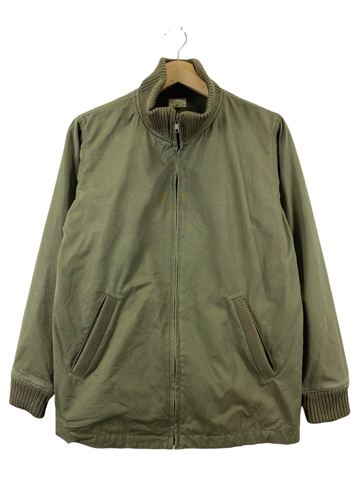Global Work × Japanese Brand × Vintage Vintage Global Work Zipper Jacket Cotton Fabric Size US M / EU 48-50 / 2 - 1 Thumbnail