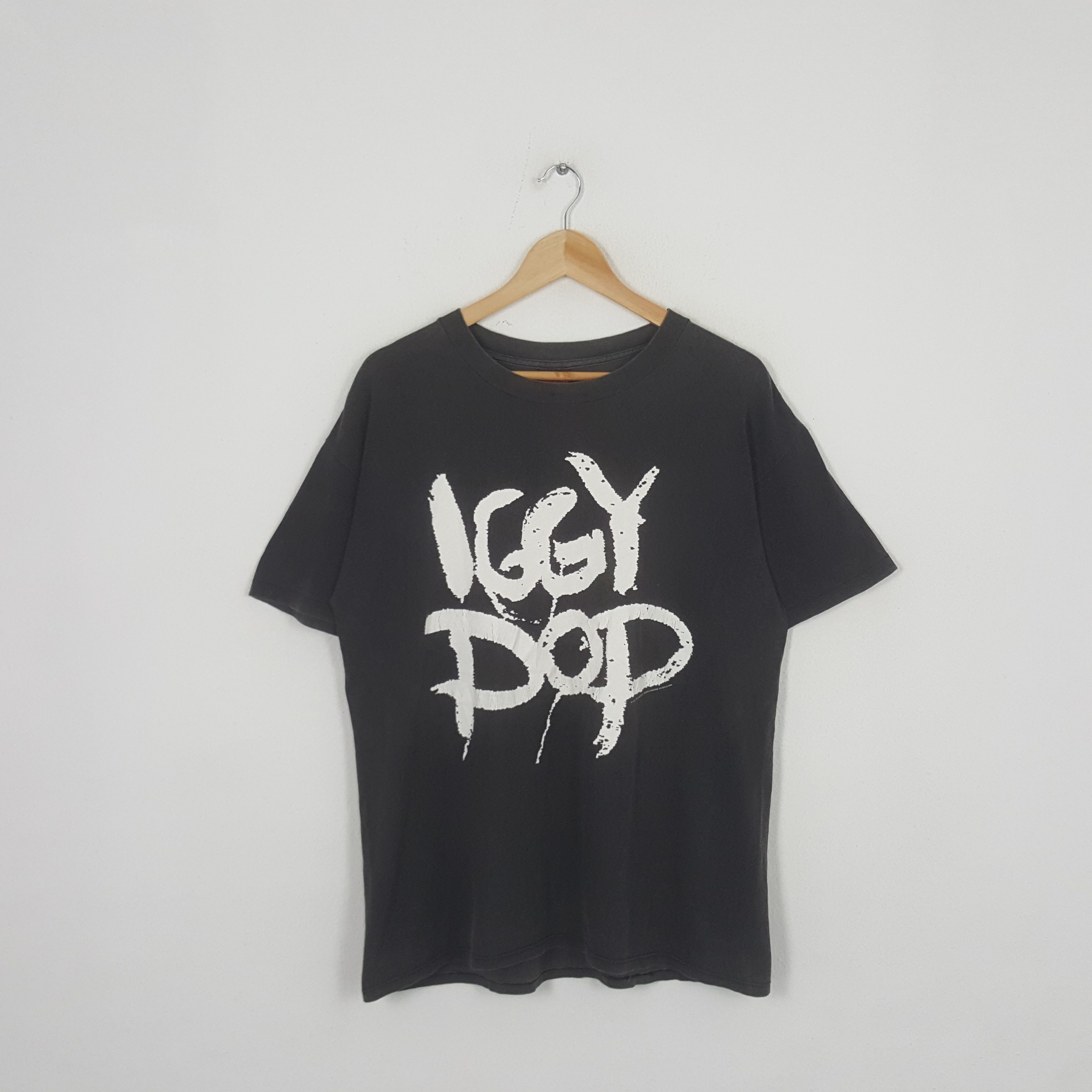 Band Tees × Vintage Vintage 90's Iggy Pop American Singer Tour Tshirt Size US L / EU 52-54 / 3 - 3 Thumbnail