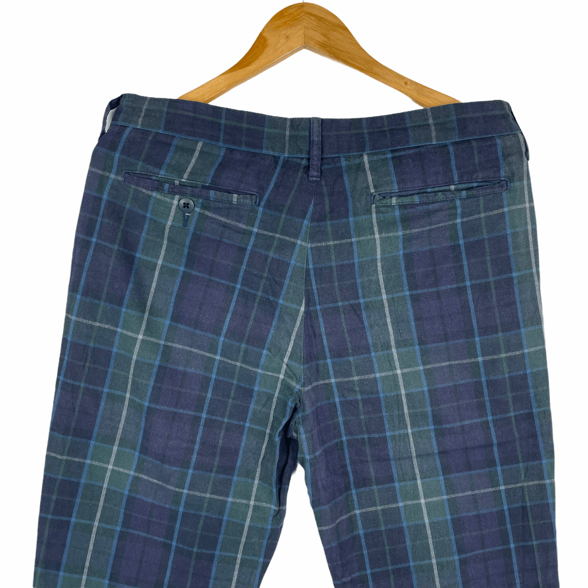 45rpm × Japanese Brand Vintage 45RPM NMD Nartan Green Check Trousers Pant 33 Size Size US 33 - 7 Thumbnail