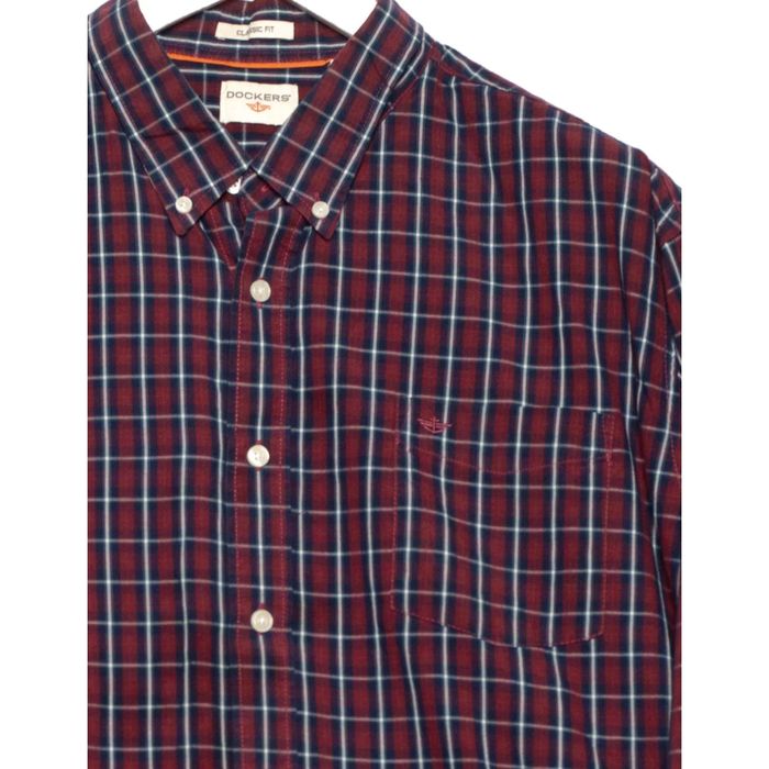 Dockers Dockers Flannel Shirt Checkered Pattern Red/Blue | Grailed