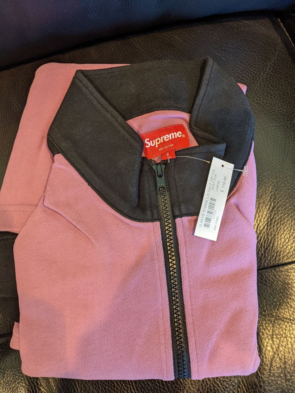 Supreme Supreme Sleeve Stripe L/S Half Zip Top Size US L / EU 52-54 / 3 - 3 Thumbnail