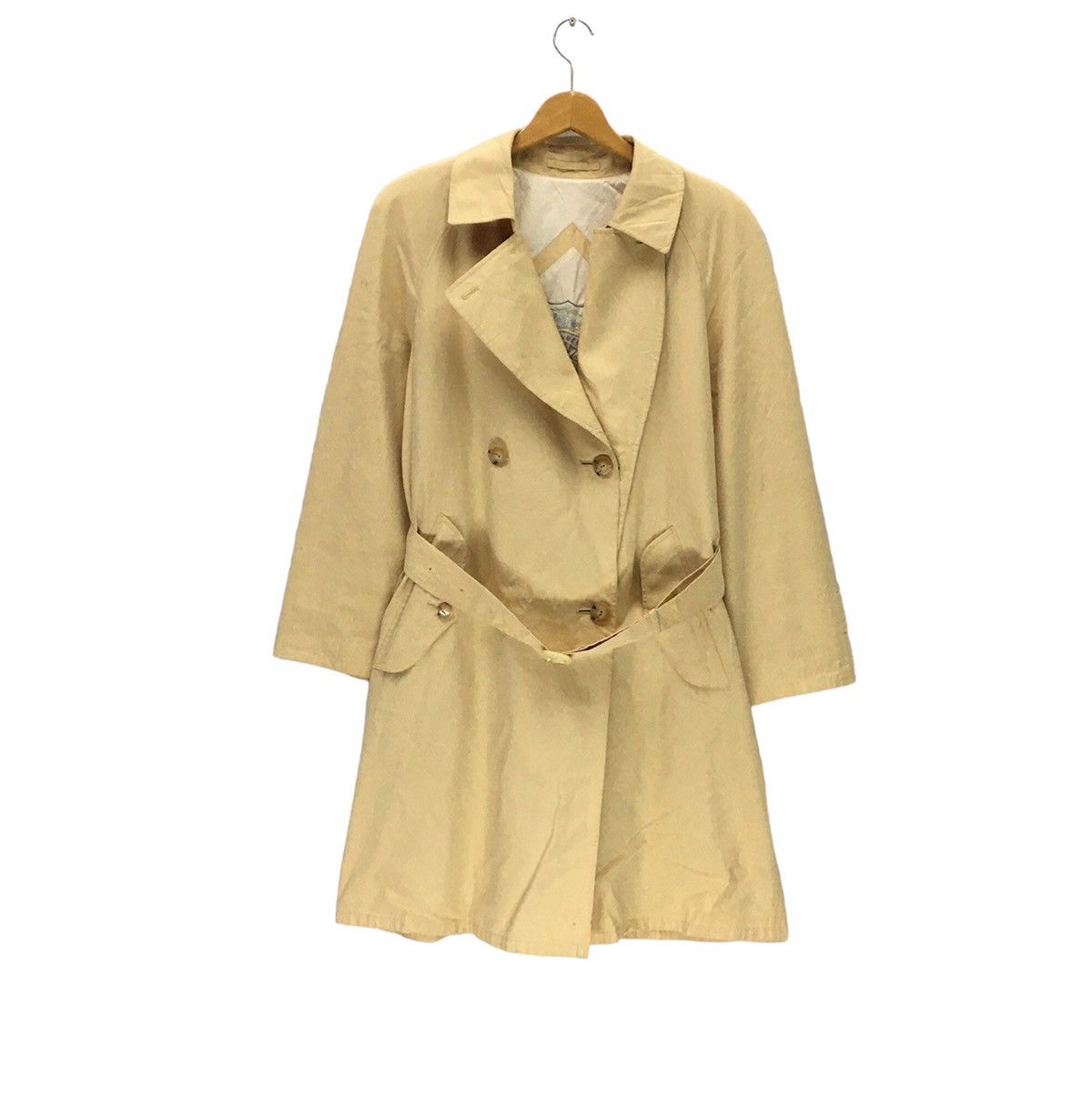 image of Archival Clothing x Burberry Vintage Burberry’S Nice Design Trench Coat in Cream, Women's (Size Med