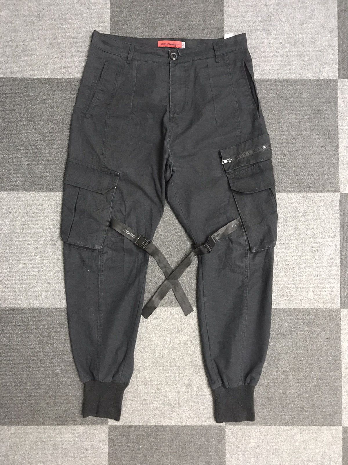 Japanese Brand ENSHADOWER RipStop Avant Garde Strap Tactical Jogger Pant Size US 31 - 1 Thumbnail