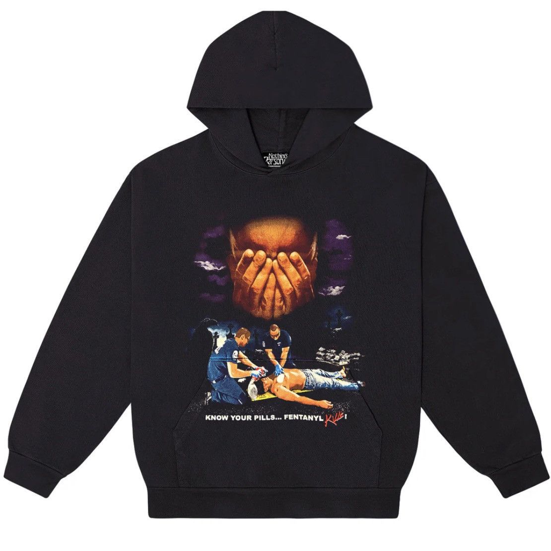 Nothing Personal Blazzys Nothing Personal Say No To Fentanyl Hoodie - Blk XL Size US XL / EU 56 / 4 - 1 Thumbnail