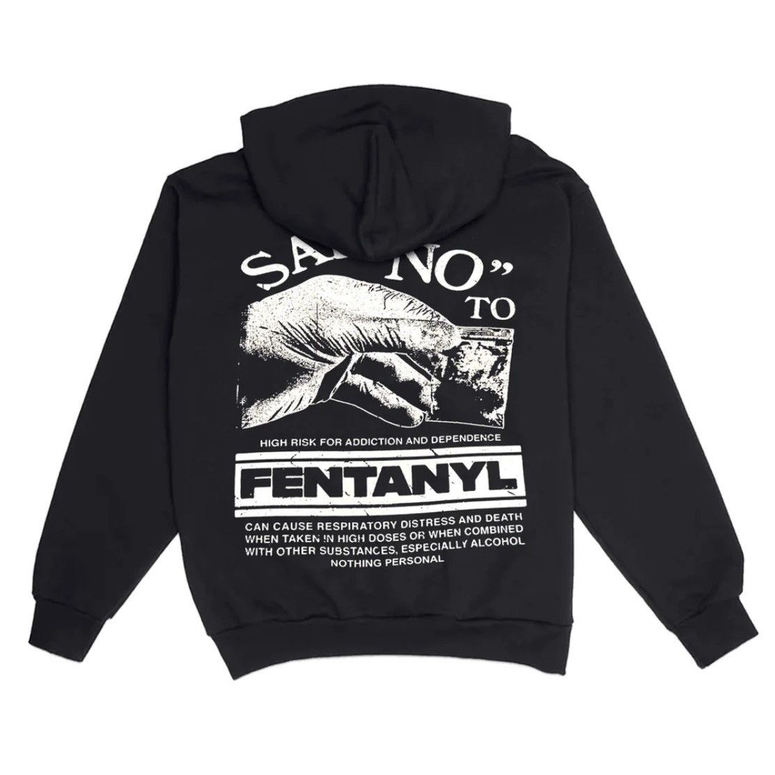 Nothing Personal Blazzys Nothing Personal Say No To Fentanyl Hoodie - Blk XL Size US XL / EU 56 / 4 - 2 Thumbnail