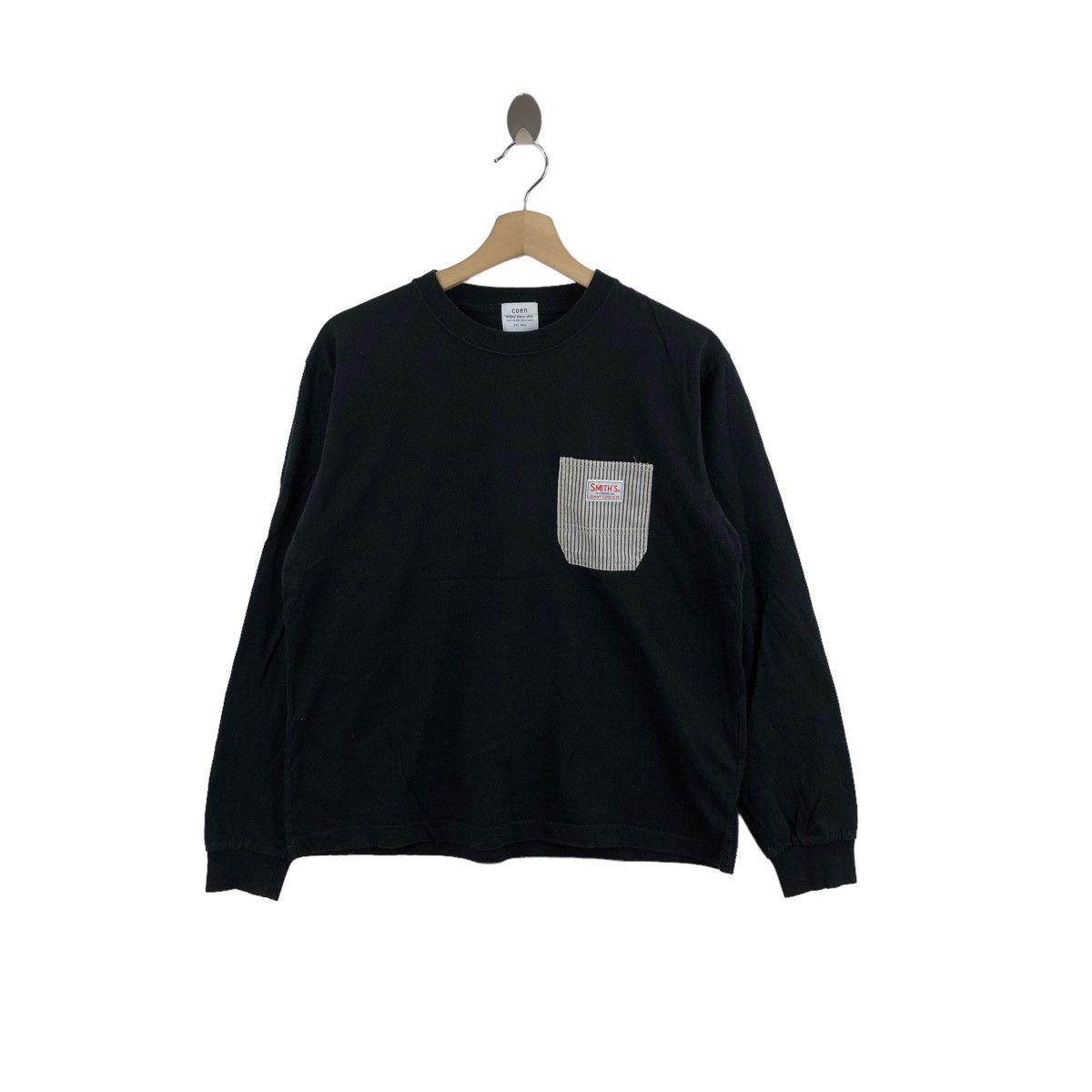 image of Workers Coen Smith’S Sportswear Sanforized Long Sleeve T-Shirt in Black, Men's (Size Small)