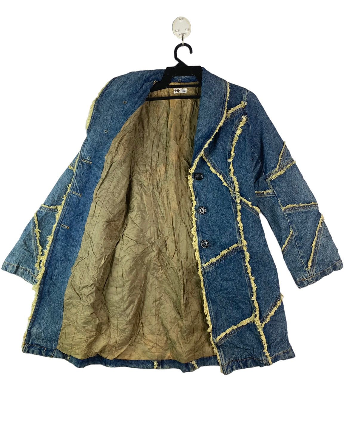Japanese Brand Vtg 90s unique reconstruction denim coat jacket Size M / US 6-8 / IT 42-44 - 2 Thumbnail