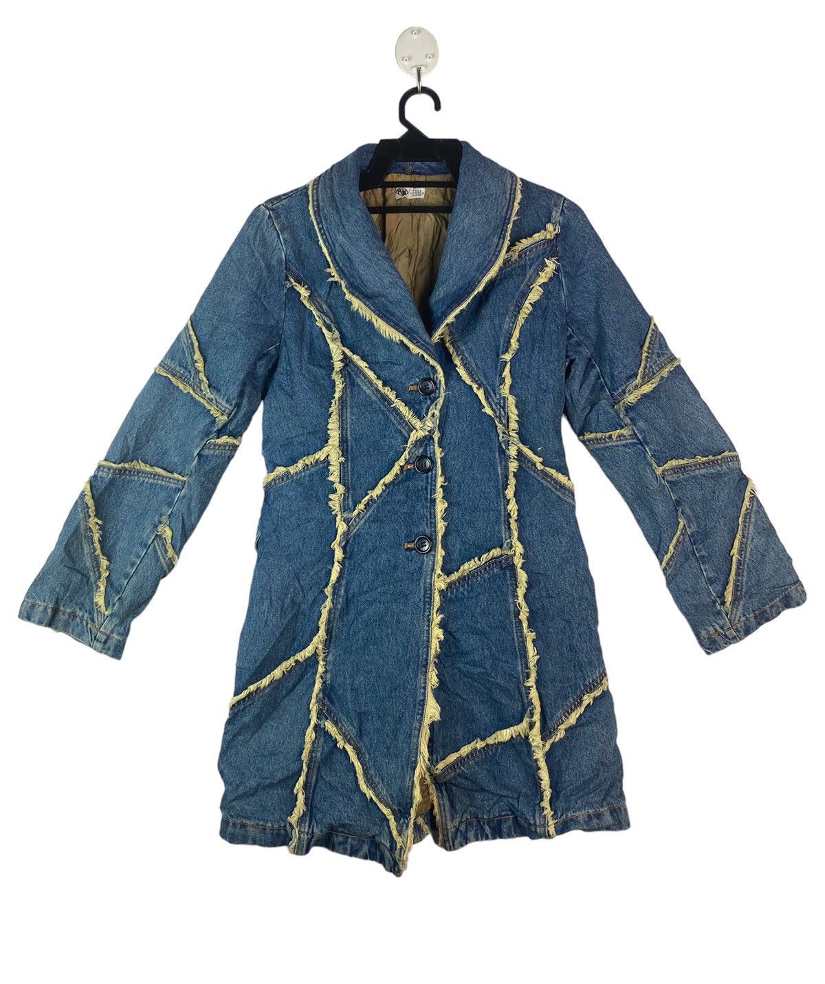 Japanese Brand Vtg 90s unique reconstruction denim coat jacket Size M / US 6-8 / IT 42-44 - 1 Thumbnail