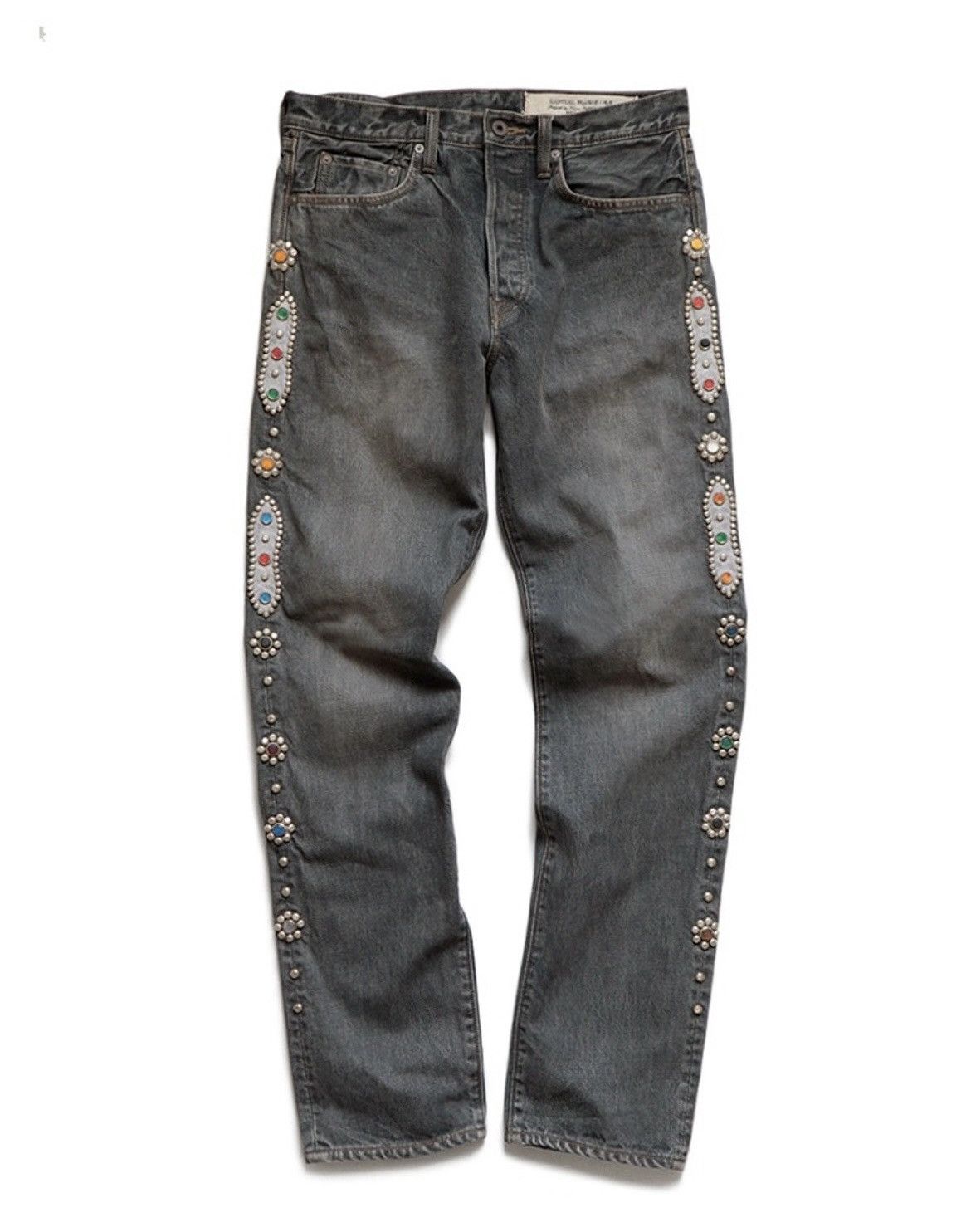 Kapital Kapital gem embellished monkey cisco studs denim jeans 