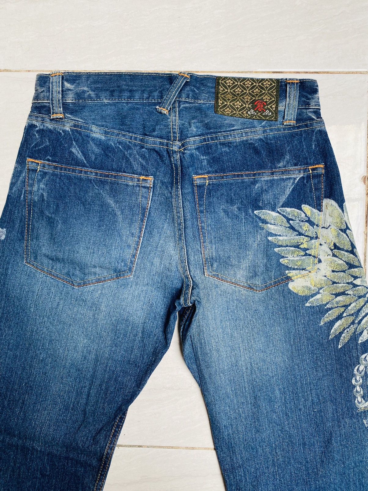 Eternal ETERNAL Broken Blue Sukajan Painted Denim Size US 28 / EU 44 - 6 Thumbnail