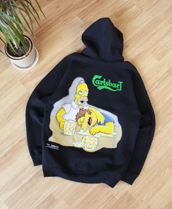 Vintage 🔥 1998 The Simpsons Drunk Carlsberg Hoodie 🔥 | Grailed