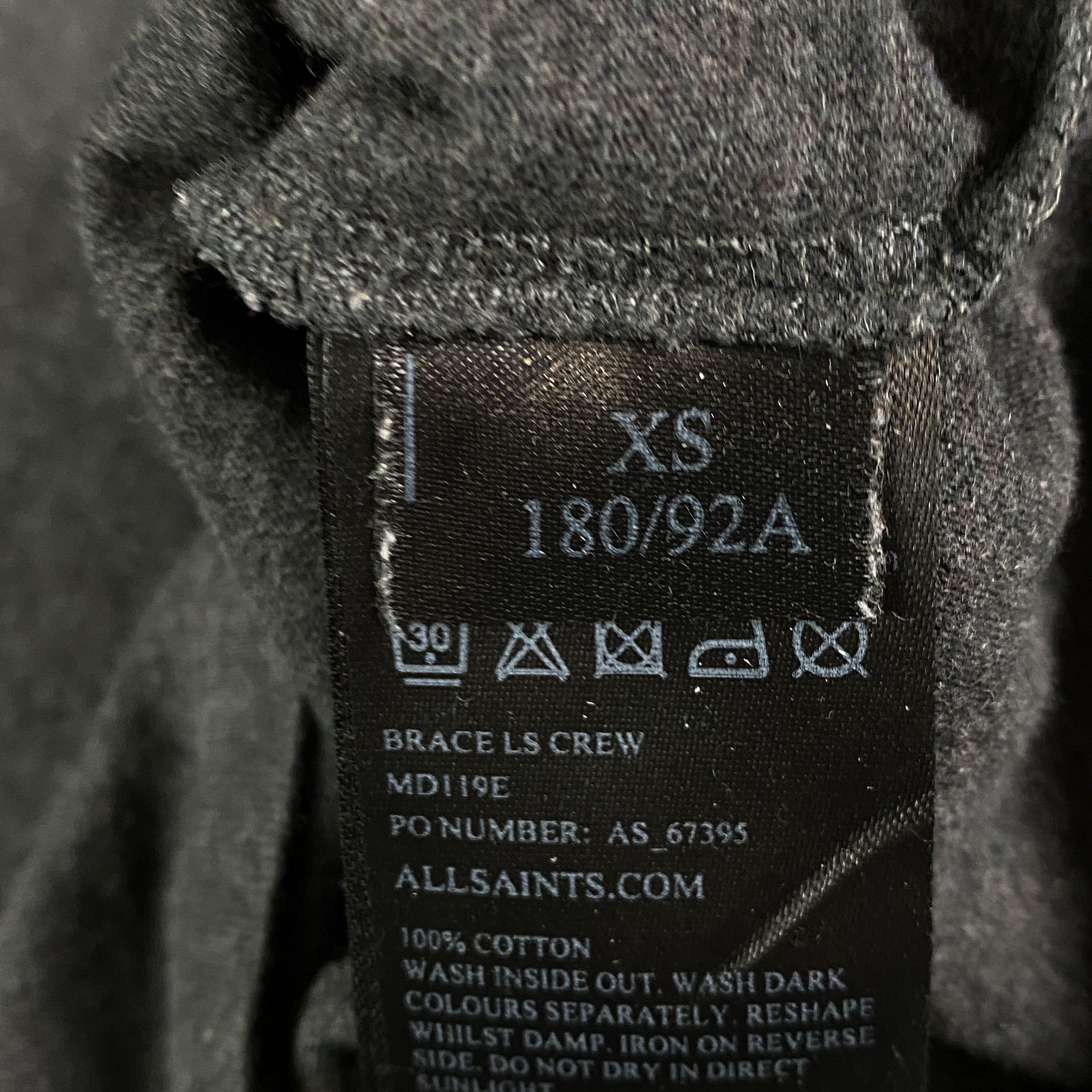 Allsaints Mens Long Sleeve T-Shirt Allsaints Size XS Size US XS / EU 42 / 0 - 6 Thumbnail