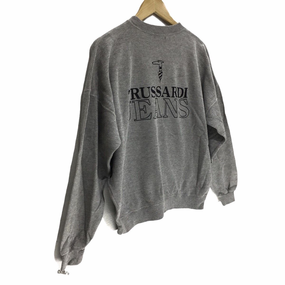 Trussardi Vintage TRUSSARDI Italy Sweatshirt Gray Crew Sweater Jumper Size US L / EU 52-54 / 3 - 5 Thumbnail
