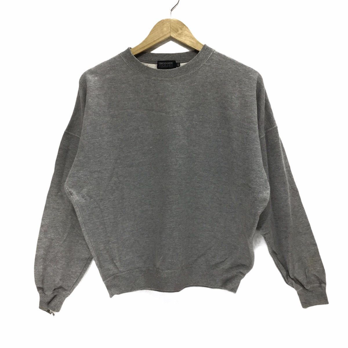 Trussardi Vintage TRUSSARDI Italy Sweatshirt Gray Crew Sweater Jumper Size US L / EU 52-54 / 3 - 2 Thumbnail