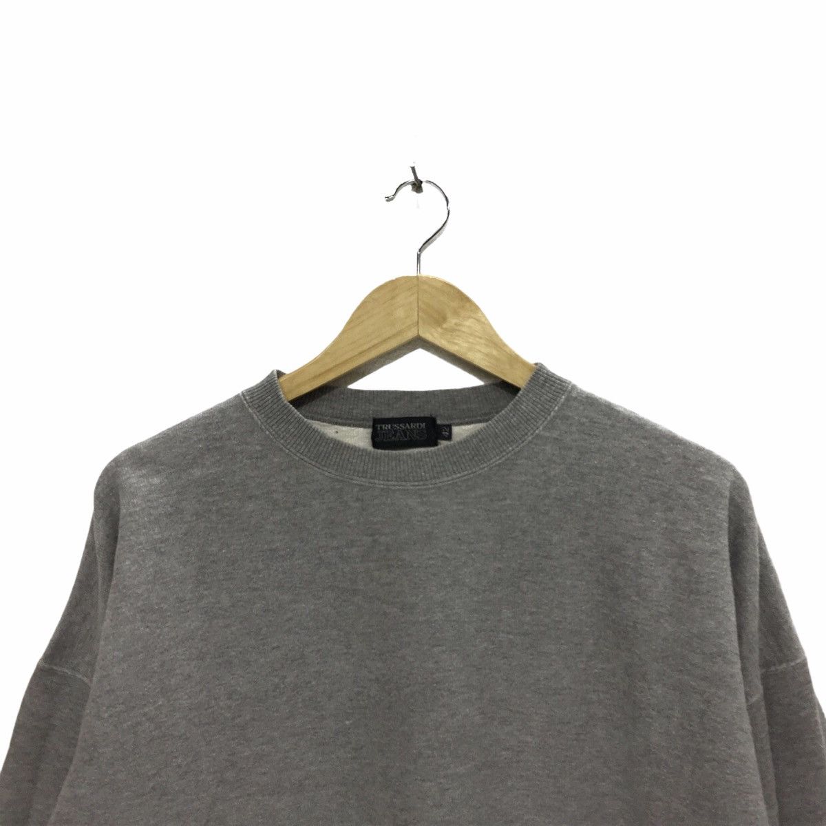Trussardi Vintage TRUSSARDI Italy Sweatshirt Gray Crew Sweater Jumper Size US L / EU 52-54 / 3 - 3 Thumbnail