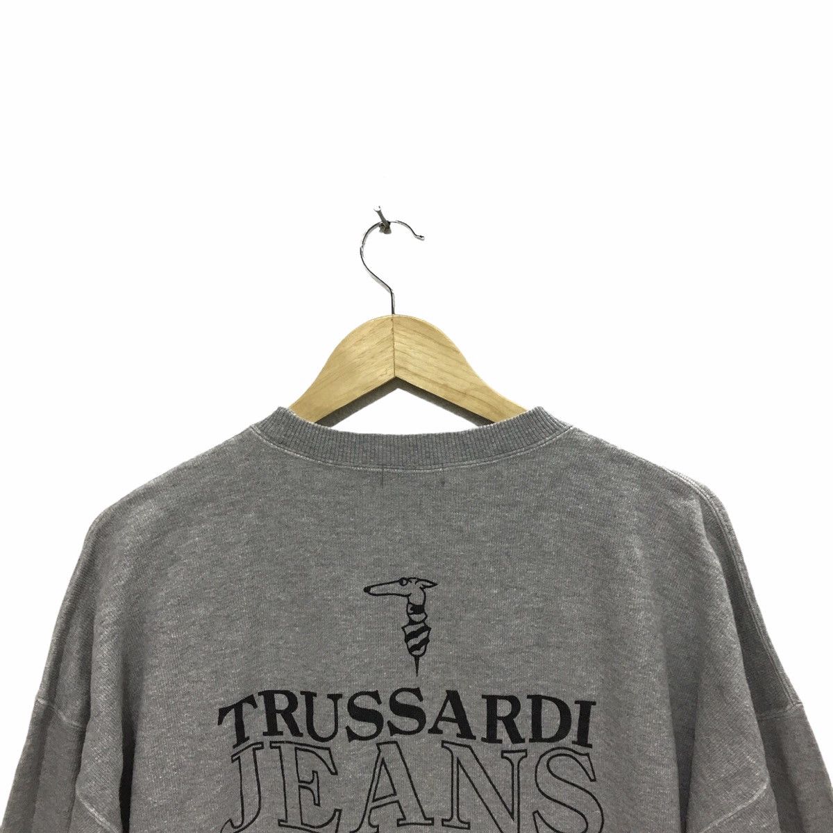 Trussardi Vintage TRUSSARDI Italy Sweatshirt Gray Crew Sweater Jumper Size US L / EU 52-54 / 3 - 4 Thumbnail