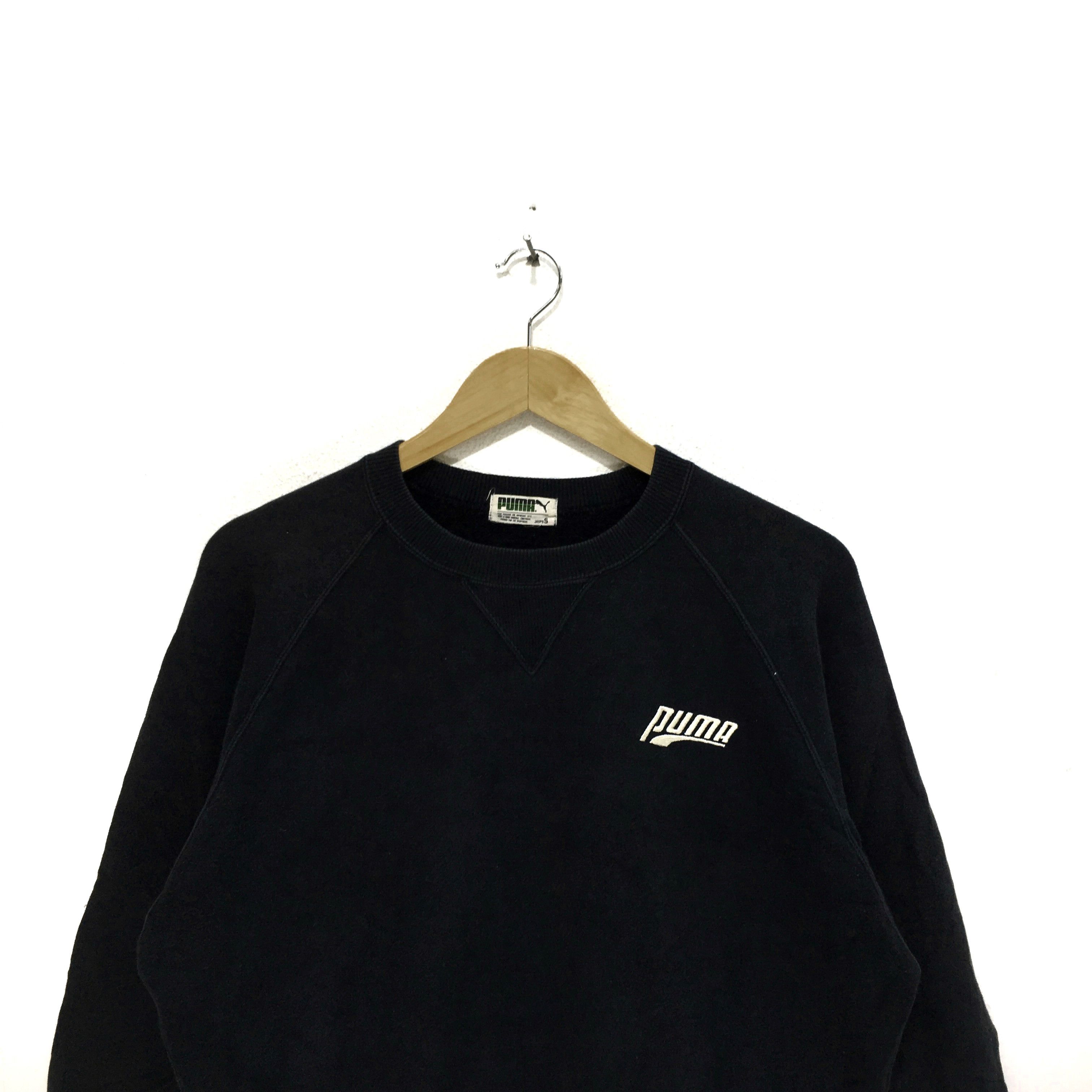 Puma Vtg PUMA Sportswear Jaspo Sweatshirt Black Crewneck Sweater Size US S / EU 44-46 / 1 - 2 Thumbnail