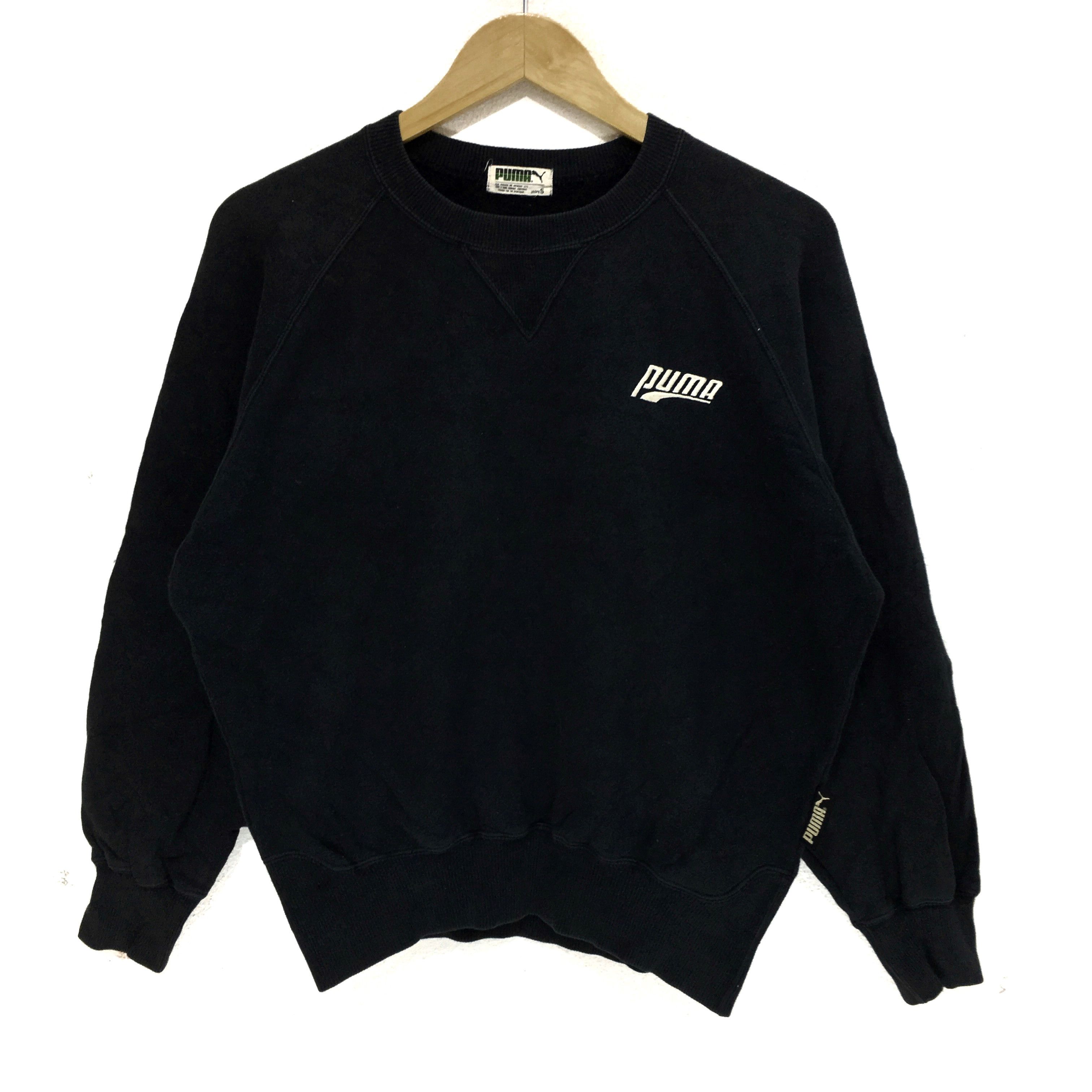 Puma Vtg PUMA Sportswear Jaspo Sweatshirt Black Crewneck Sweater Size US S / EU 44-46 / 1 - 1 Thumbnail