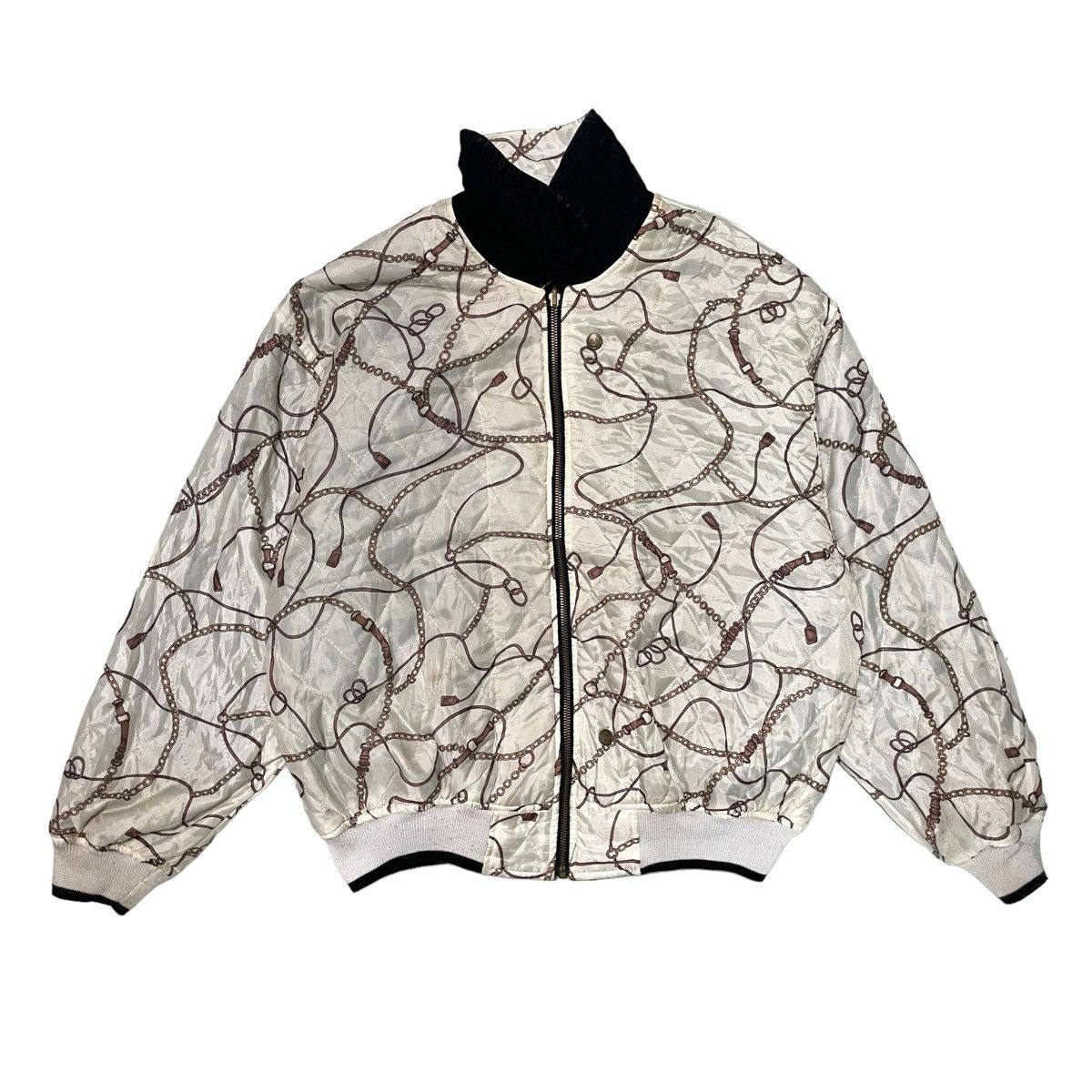 Japanese Brand × Vintage STEAL 💥 BABILLER REVERSIBLE BOMBER JACKET Size US L / EU 52-54 / 3 - 6 Thumbnail