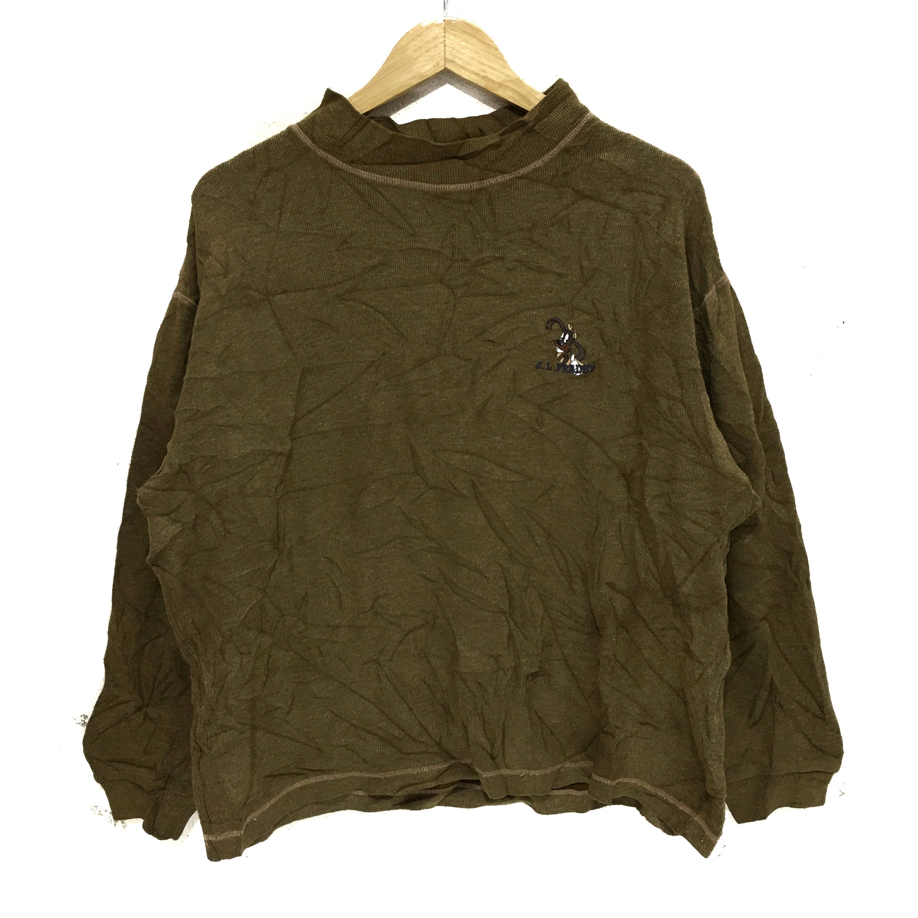 Vintage Vtg J.L. FRADET PARIS Dog Puppy Cartoon Sweatshirt Sweater Size L / US 10 / IT 46 - 1 Thumbnail