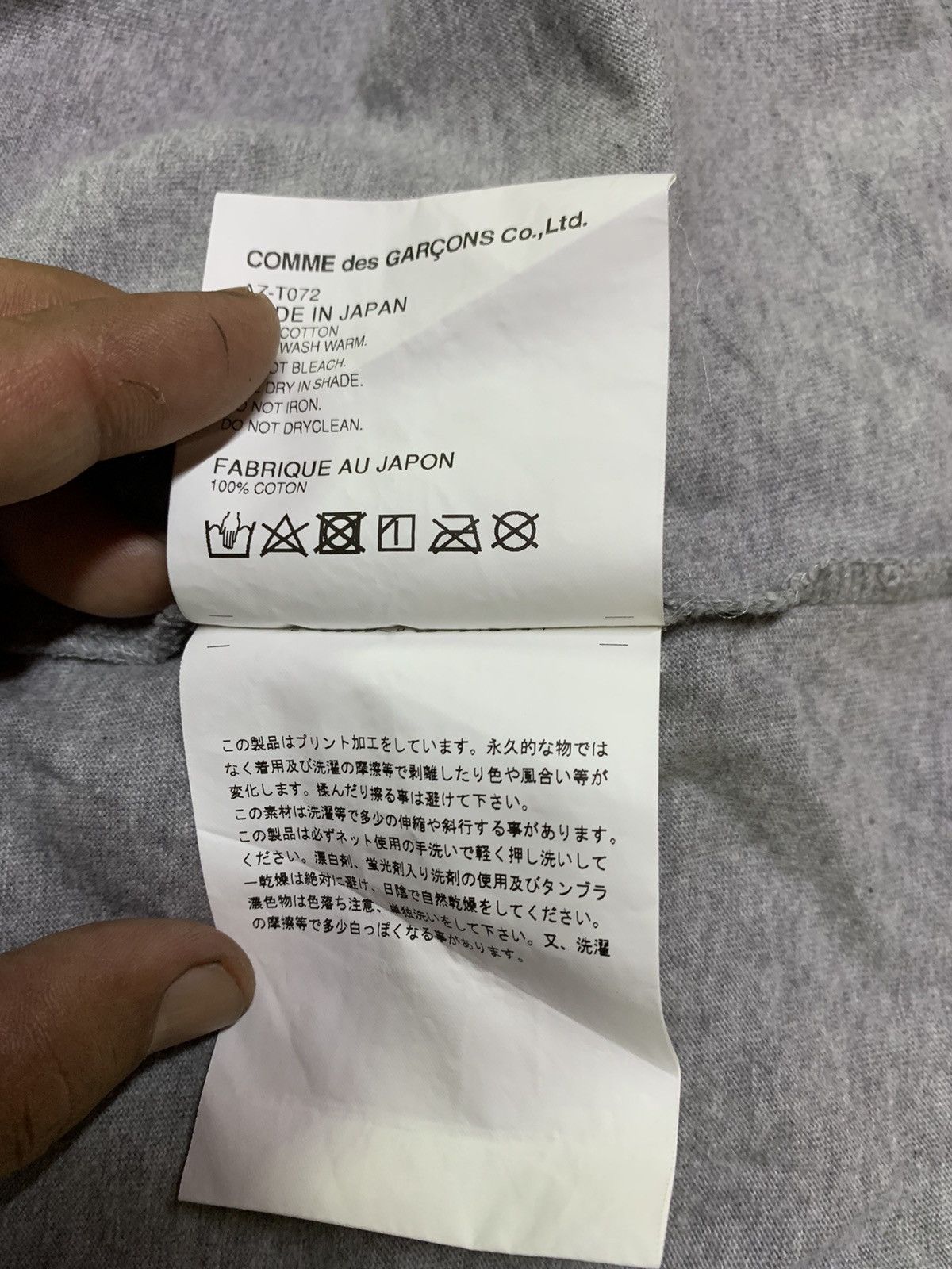 Comme des Garcons Comme DES garçons Play tee grey Size US M / EU 48-50 / 2 - 12 Thumbnail
