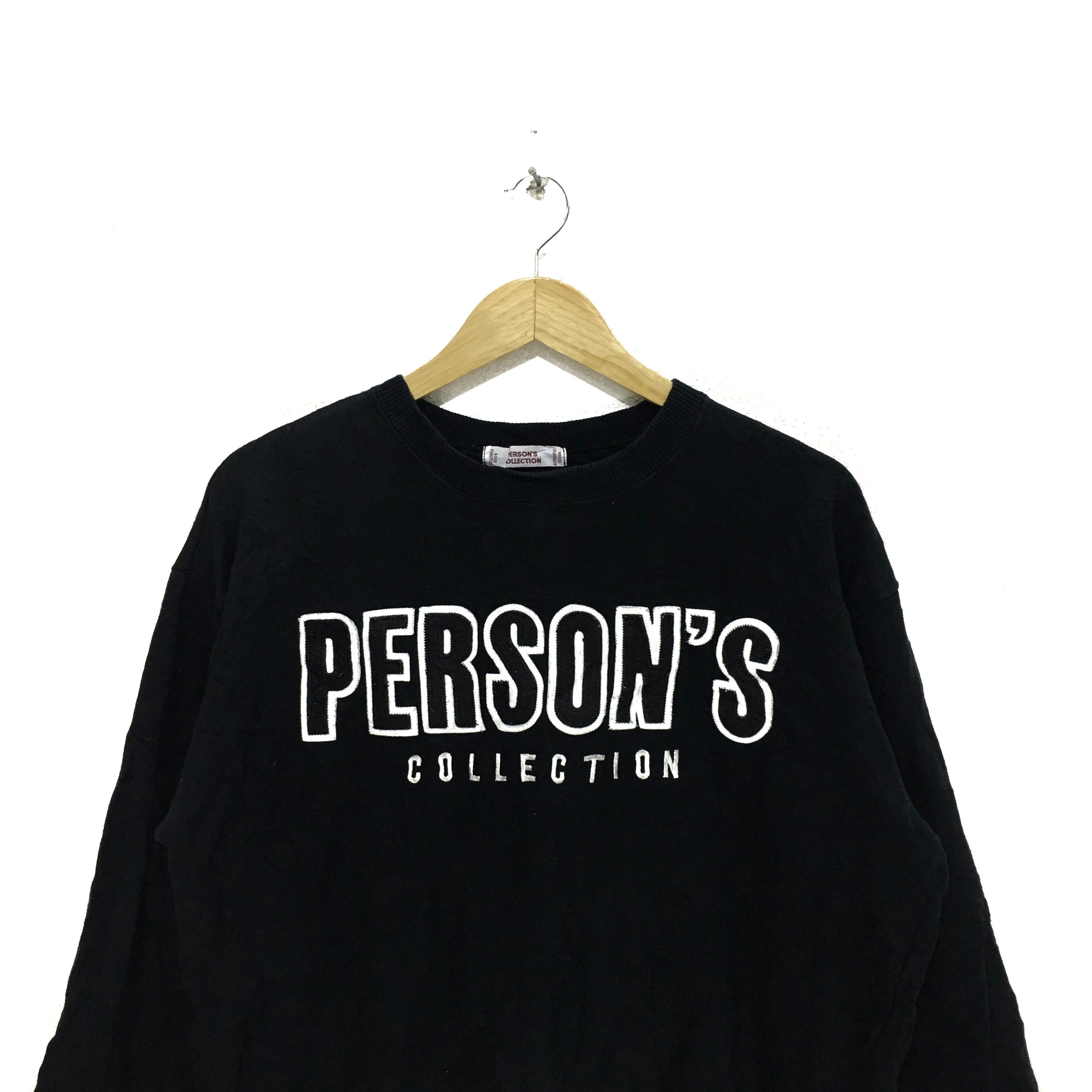 PERSON'S × Vintage Vtg PERSON'S COLLECTION Sweatshirt Big Logo Black Sweater Size US L / EU 52-54 / 3 - 2 Thumbnail