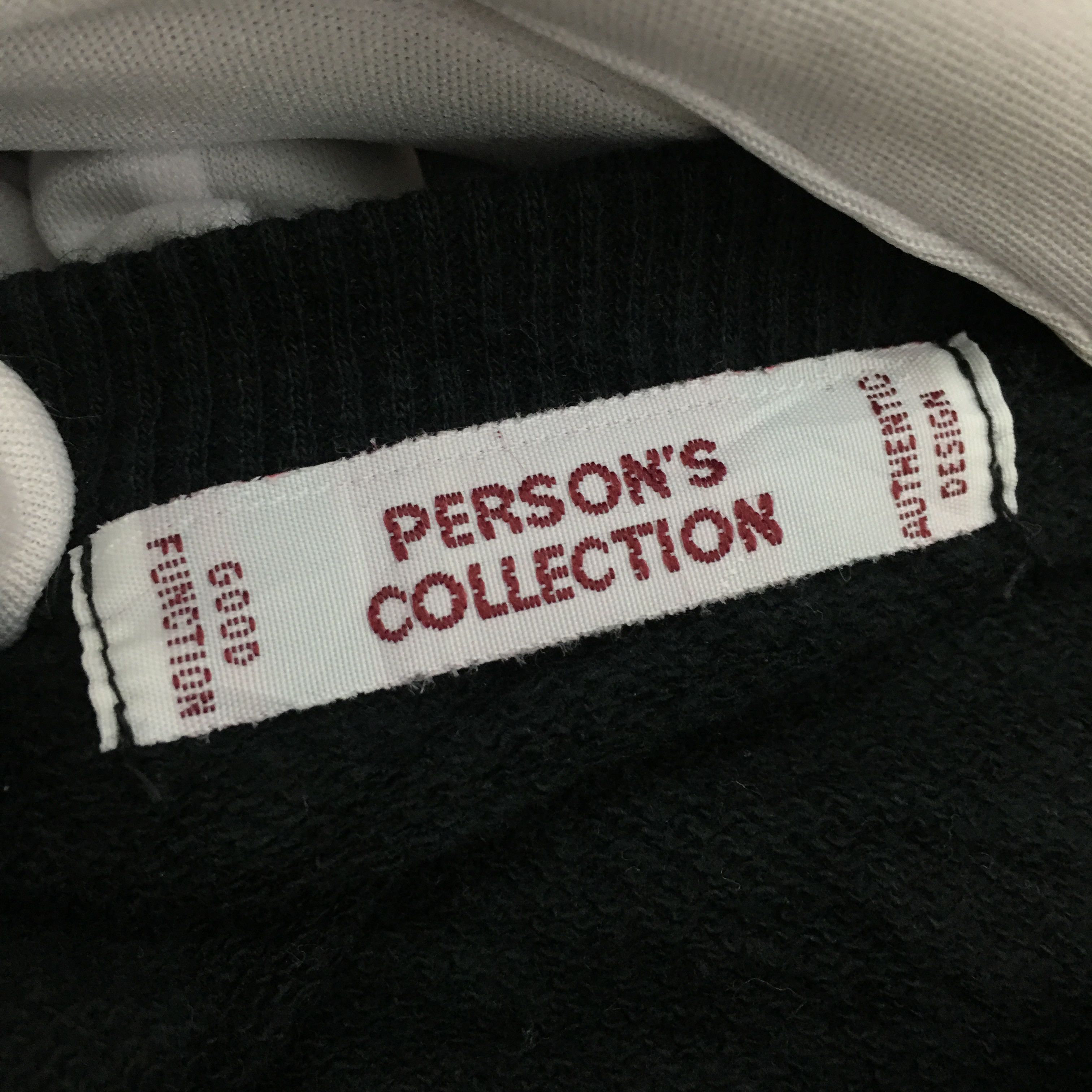 PERSON'S × Vintage Vtg PERSON'S COLLECTION Sweatshirt Big Logo Black Sweater Size US L / EU 52-54 / 3 - 8 Thumbnail