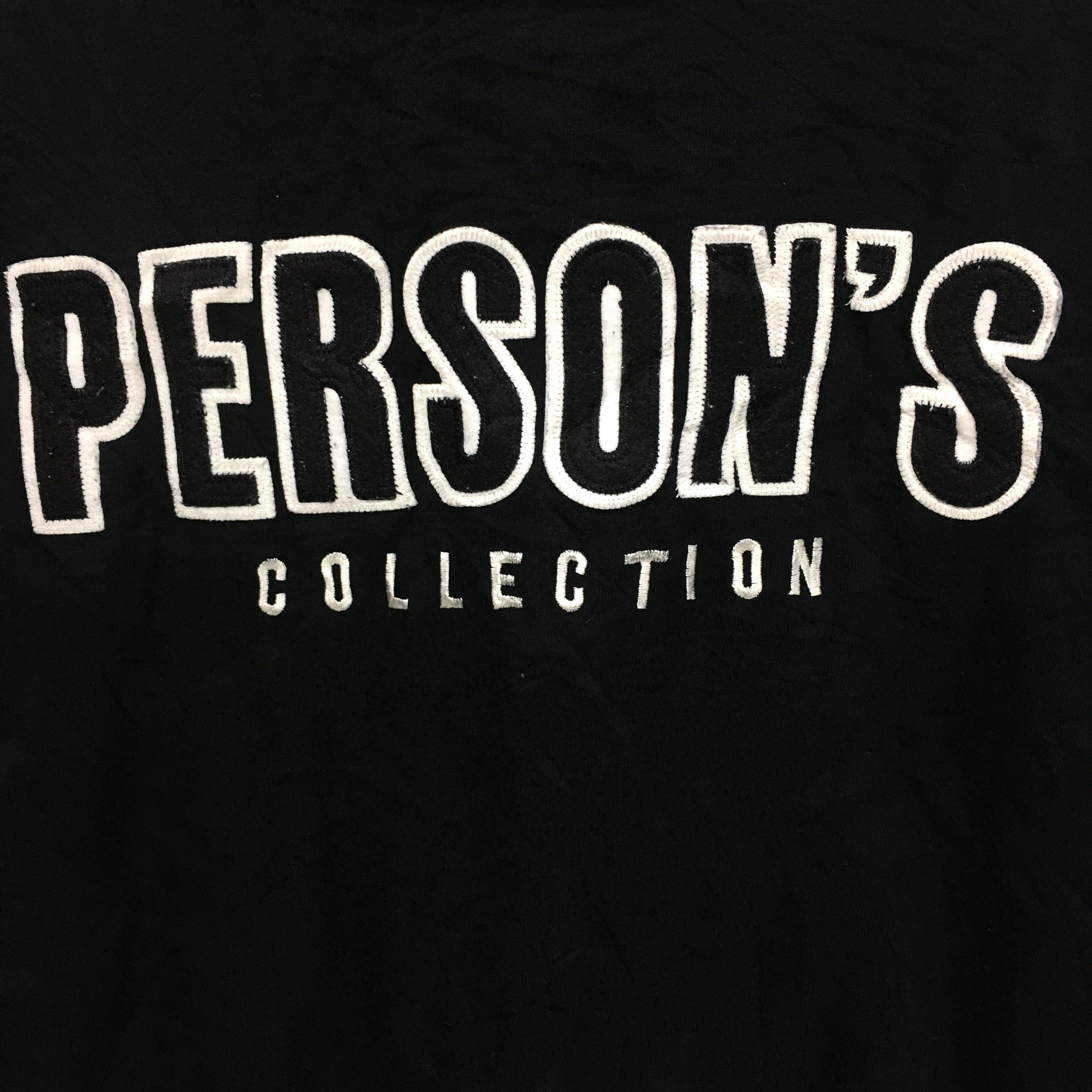 PERSON'S × Vintage Vtg PERSON'S COLLECTION Sweatshirt Big Logo Black Sweater Size US L / EU 52-54 / 3 - 3 Thumbnail