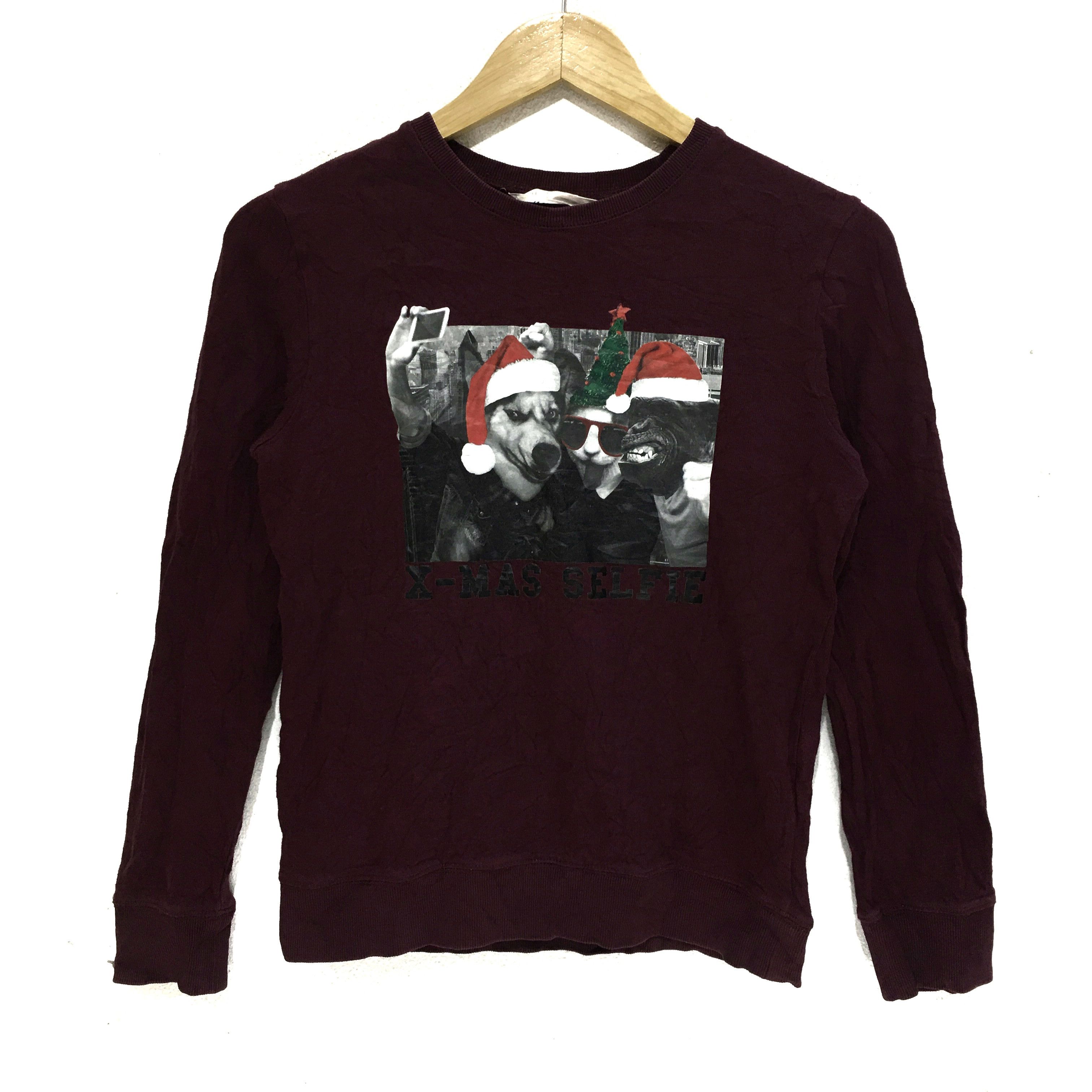 H&M X-MAS SELFIE Sweatshirt Crewneck Sweater