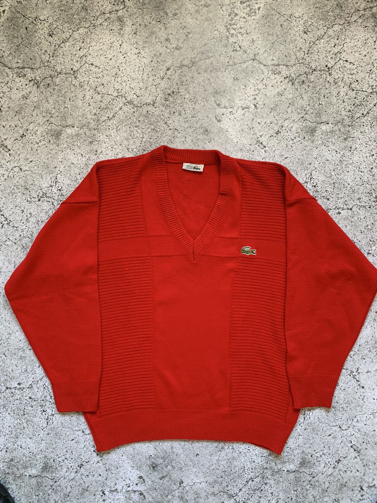 Lacoste Lacoste vintage heavy knit sweater oversized Size US XXL / EU 58 / 5 - 1 Thumbnail