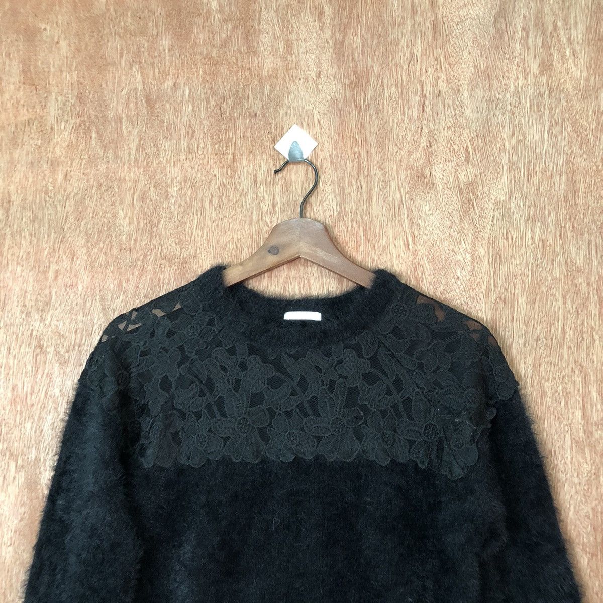 Homespun Knitwear × Japanese Brand GU black Shag Shaggy Fur Mohair Knitwear #6393 Size S / US 4 / IT 40 - 2 Thumbnail