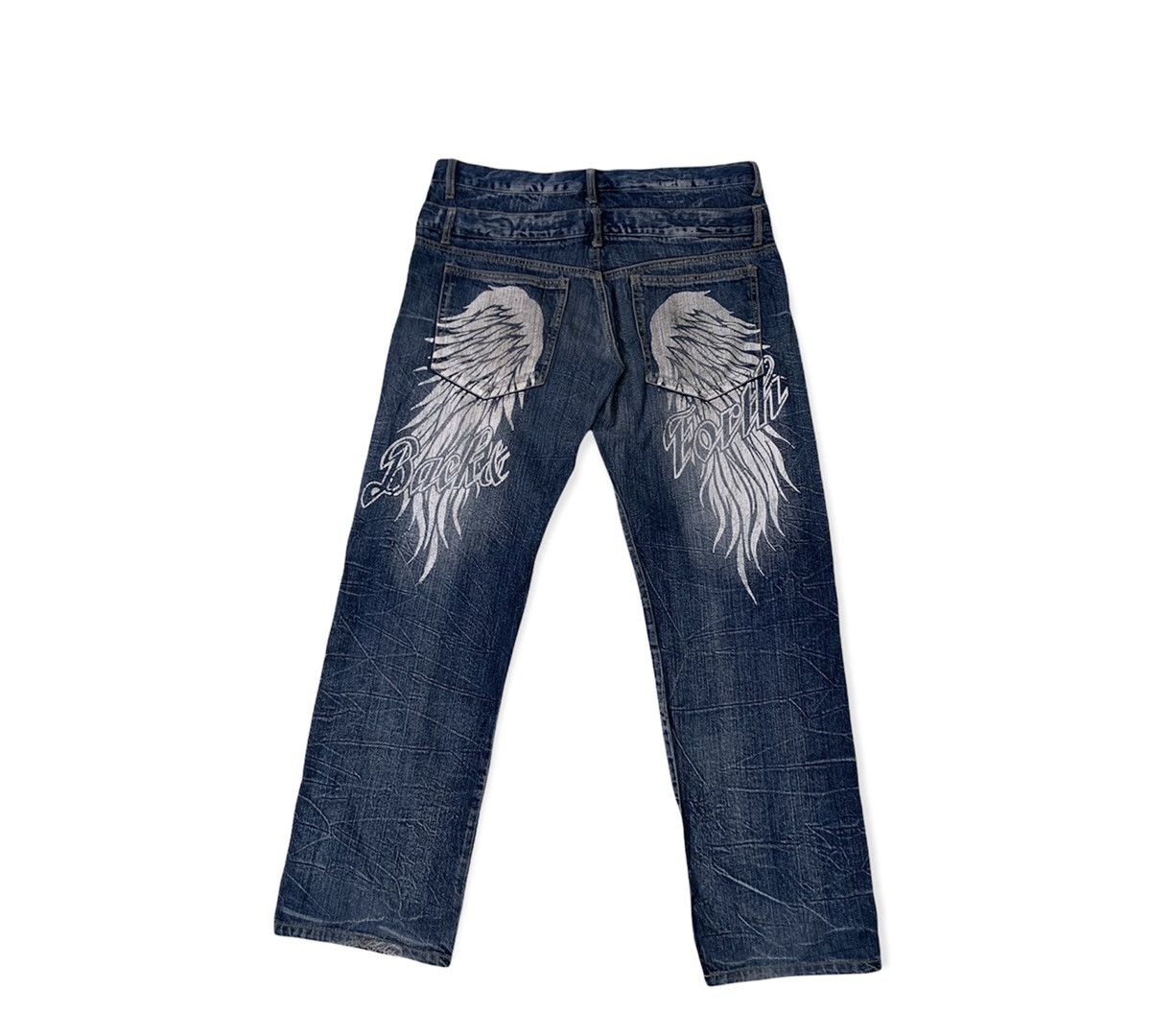 Japanese Brand 💥Nice design double waist jeans japanese design Size US 37 - 1 Thumbnail