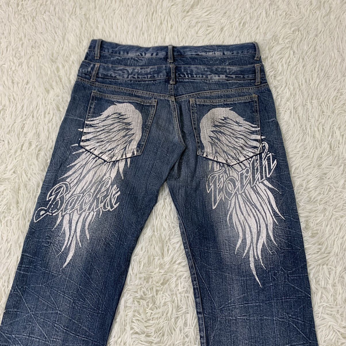 Japanese Brand 💥Nice design double waist jeans japanese design Size US 37 - 6 Thumbnail