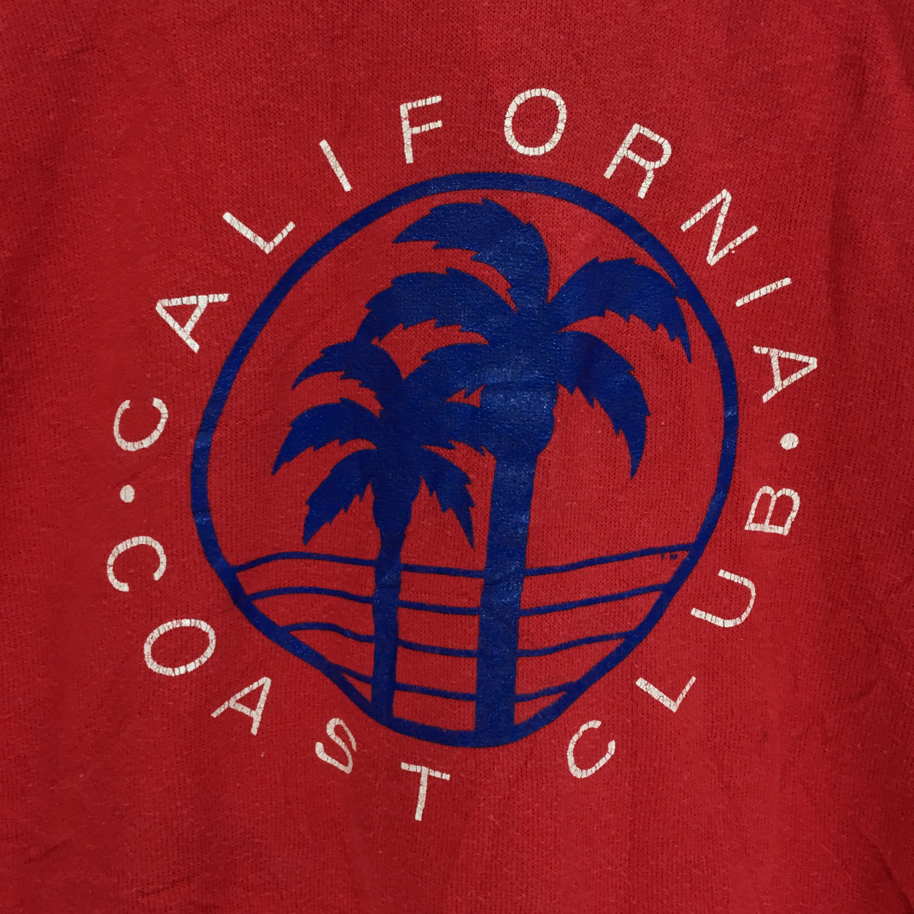 Hanes × Vintage Vintage California Coast Club HANES Made In USA Sweatshirt Size L / US 10 / IT 46 - 3 Thumbnail