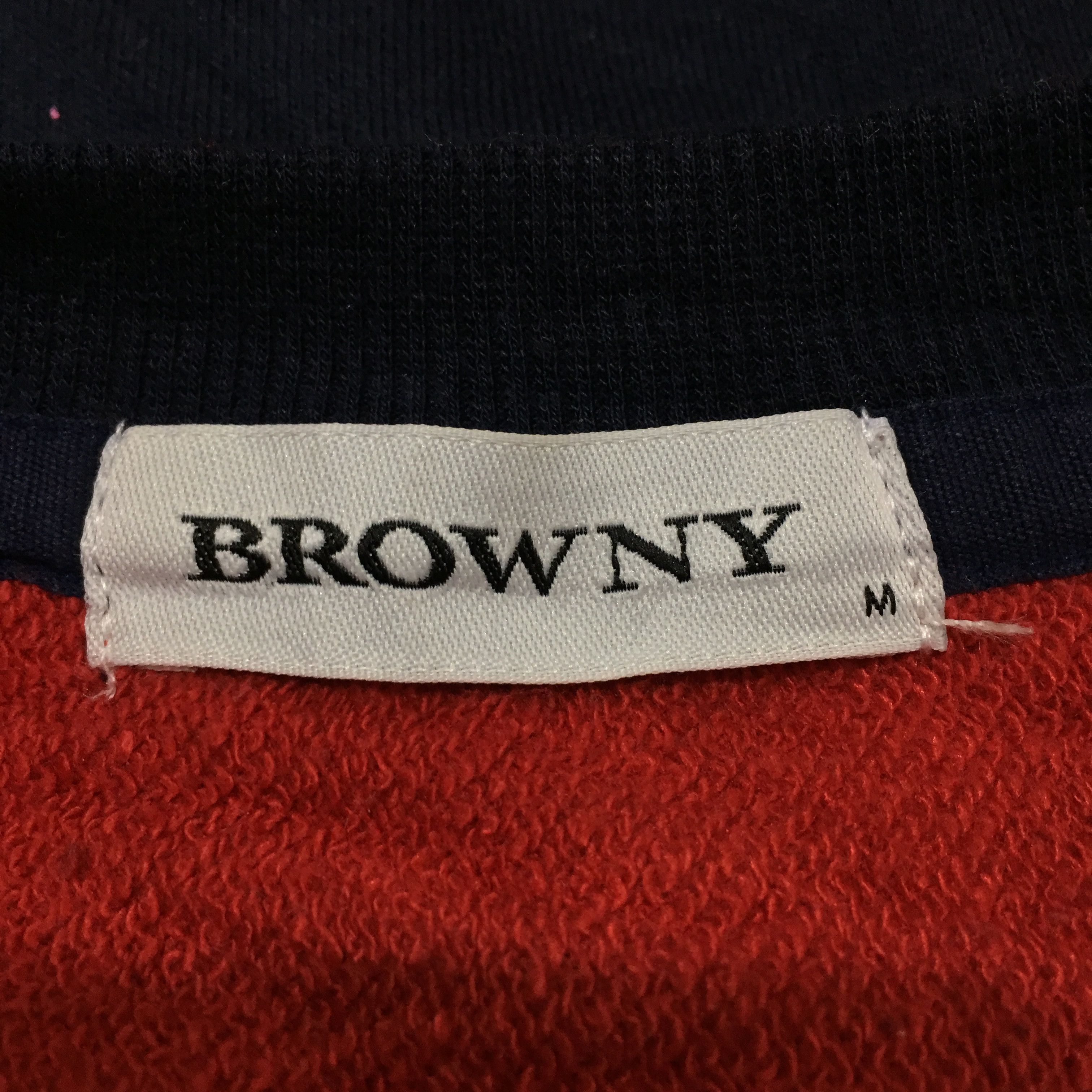 Vintage BROWNY Sweatshirt Big Logo NEW YORK CITY Pullover Sweater Size M / US 6-8 / IT 42-44 - 8 Thumbnail
