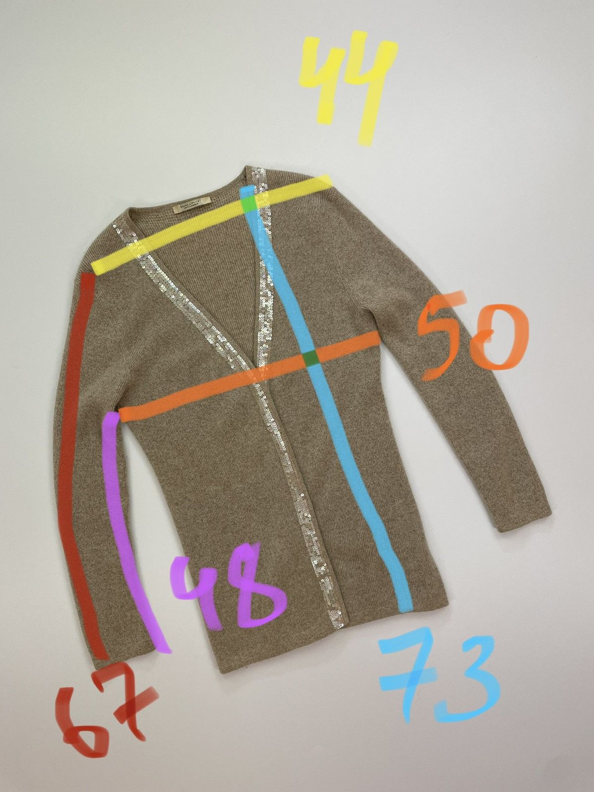 Other DEANE & WHITE 100% cashmere beige cardigan Size M / US 6-8 / IT 42-44 - 14 Thumbnail