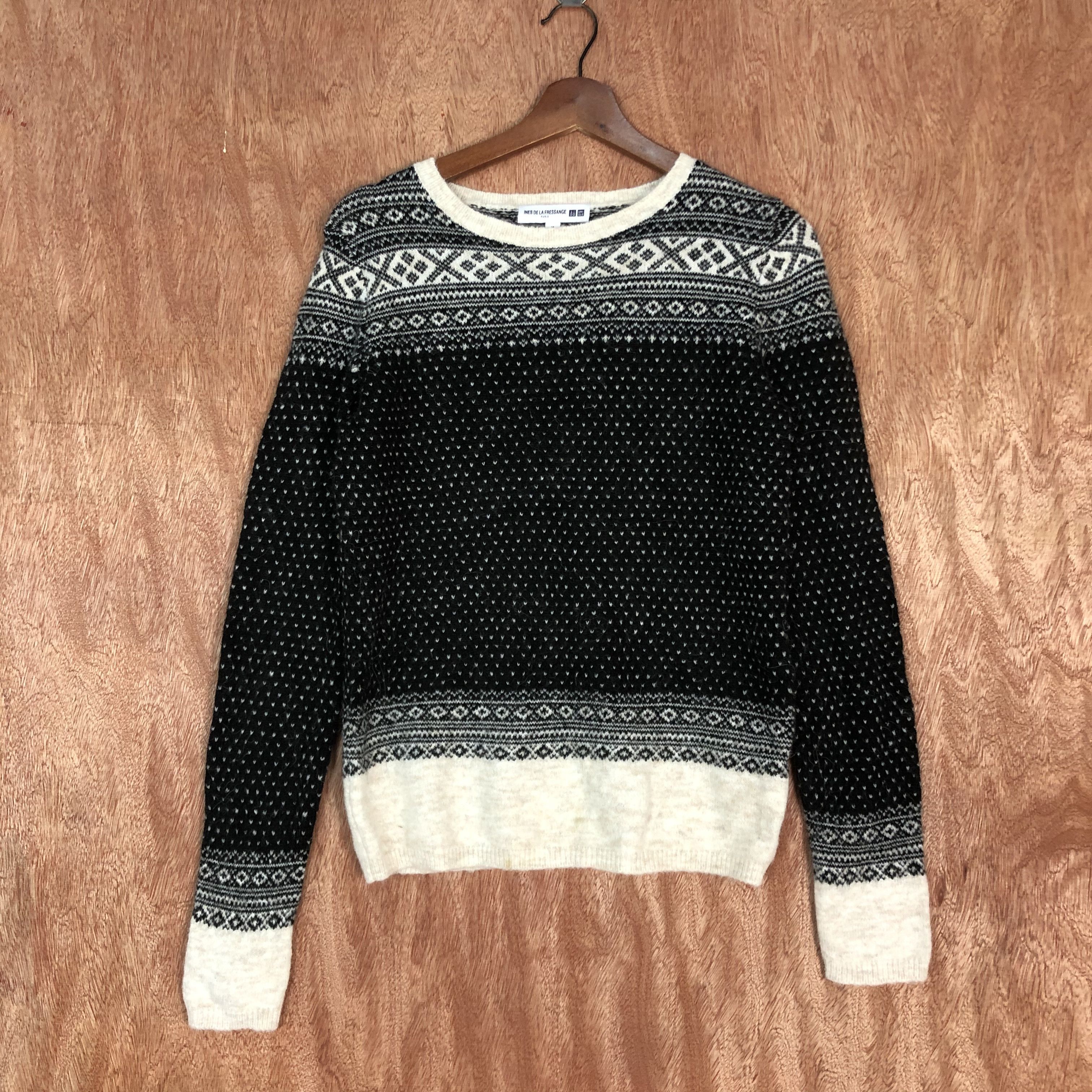 Homespun Knitwear × Japanese Brand DLL Ines De Fressange X Uniqlo Paris Black Knitwear #c555 Size US M / EU 48-50 / 2 - 1 Thumbnail