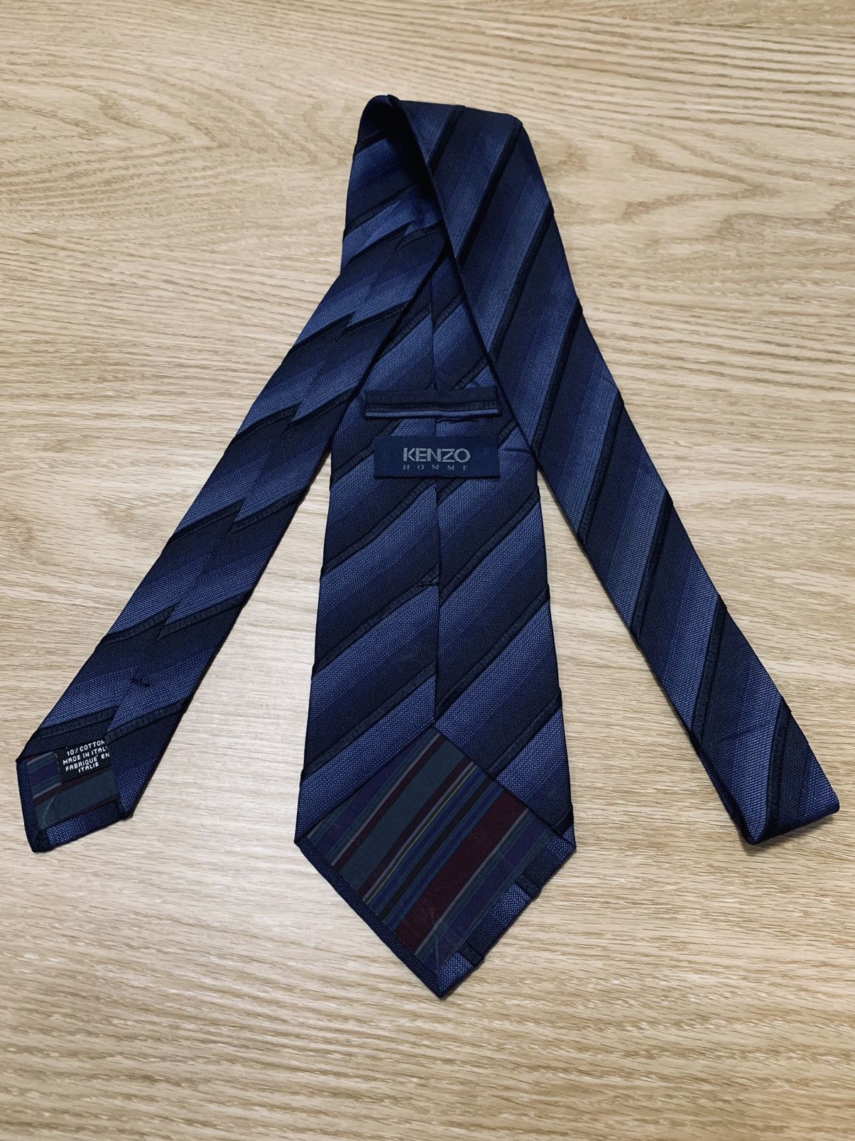Designer × Japanese Brand × Kenzo Kenzo Stripe Design Tie Size ONE SIZE - 4 Thumbnail