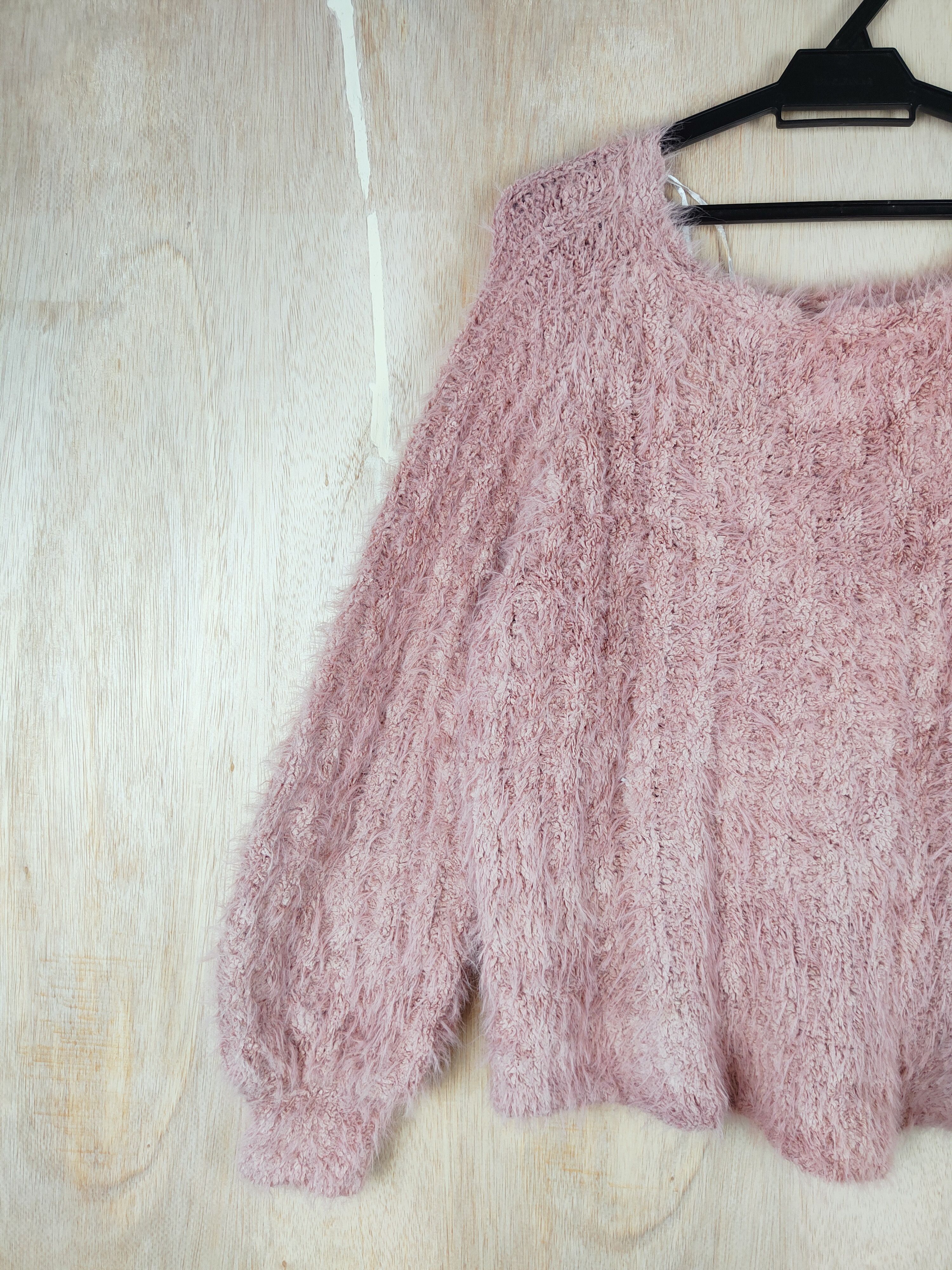 Homespun Knitwear × Japanese Brand Anne Basket Peach Shag Shaggy Fur Mohair Knitwear #S250 Size US L / EU 52-54 / 3 - 3 Thumbnail