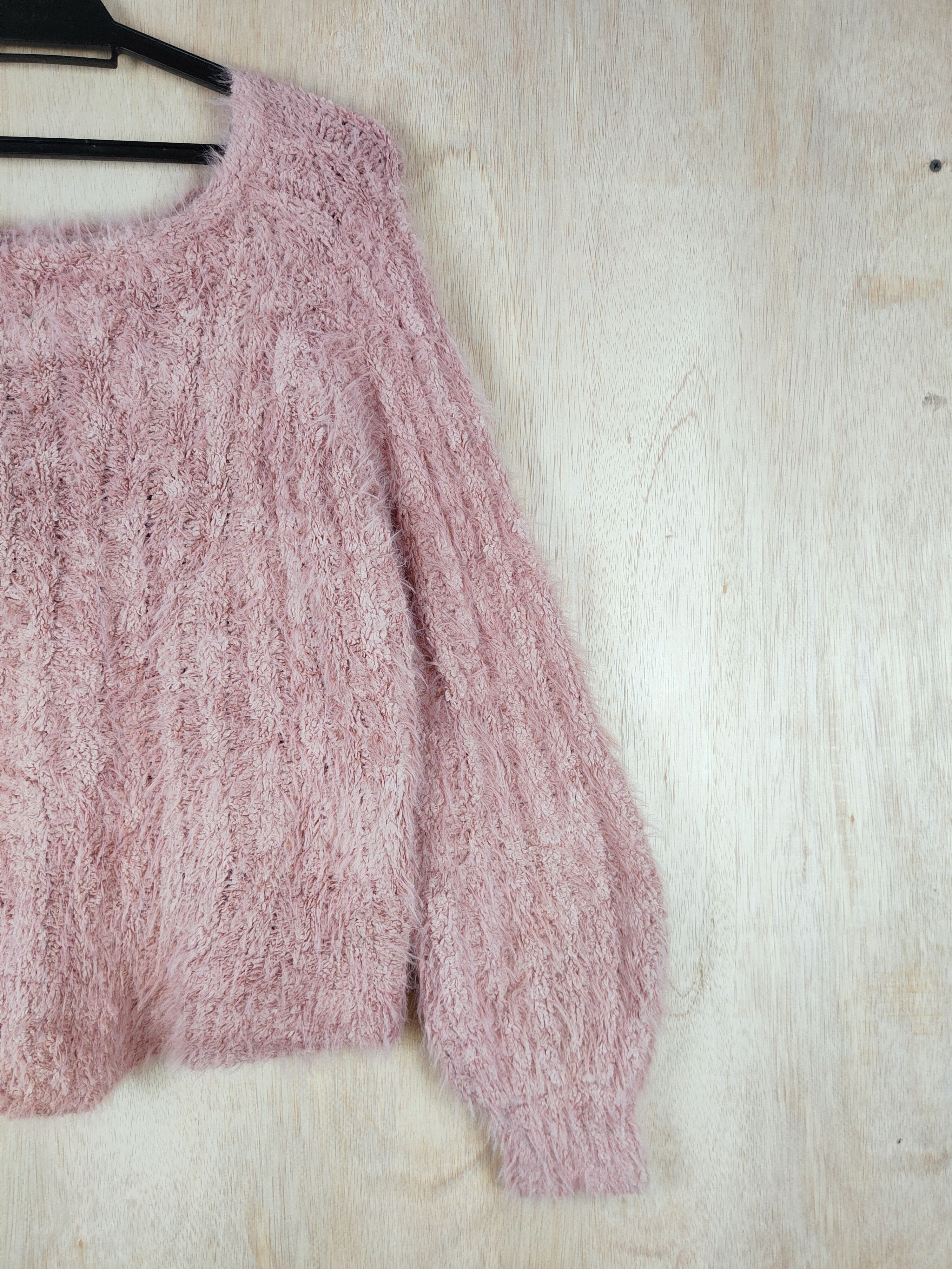 Homespun Knitwear × Japanese Brand Anne Basket Peach Shag Shaggy Fur Mohair Knitwear #S250 Size US L / EU 52-54 / 3 - 4 Thumbnail