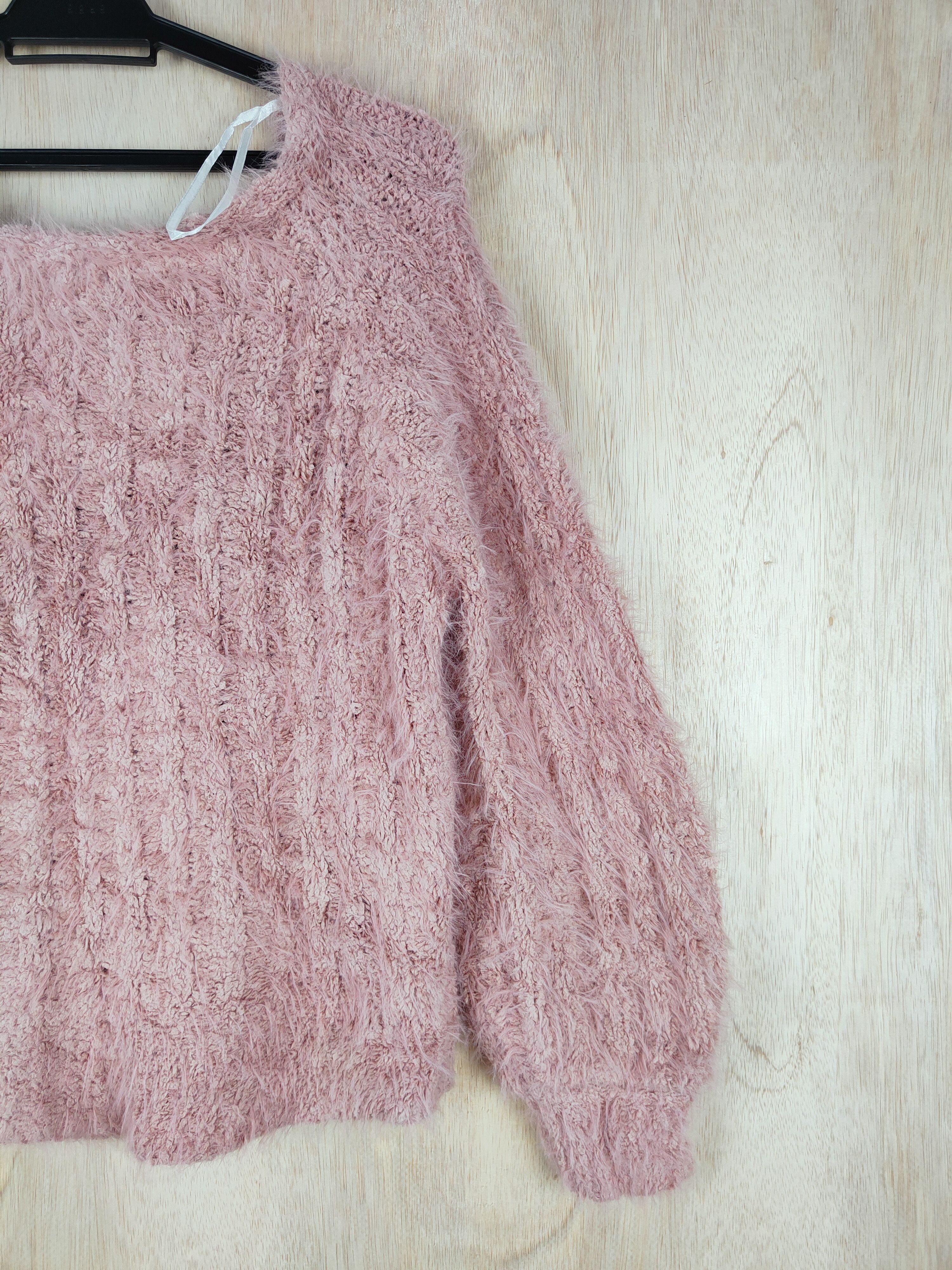 Homespun Knitwear × Japanese Brand Anne Basket Peach Shag Shaggy Fur Mohair Knitwear #S250 Size US L / EU 52-54 / 3 - 7 Thumbnail