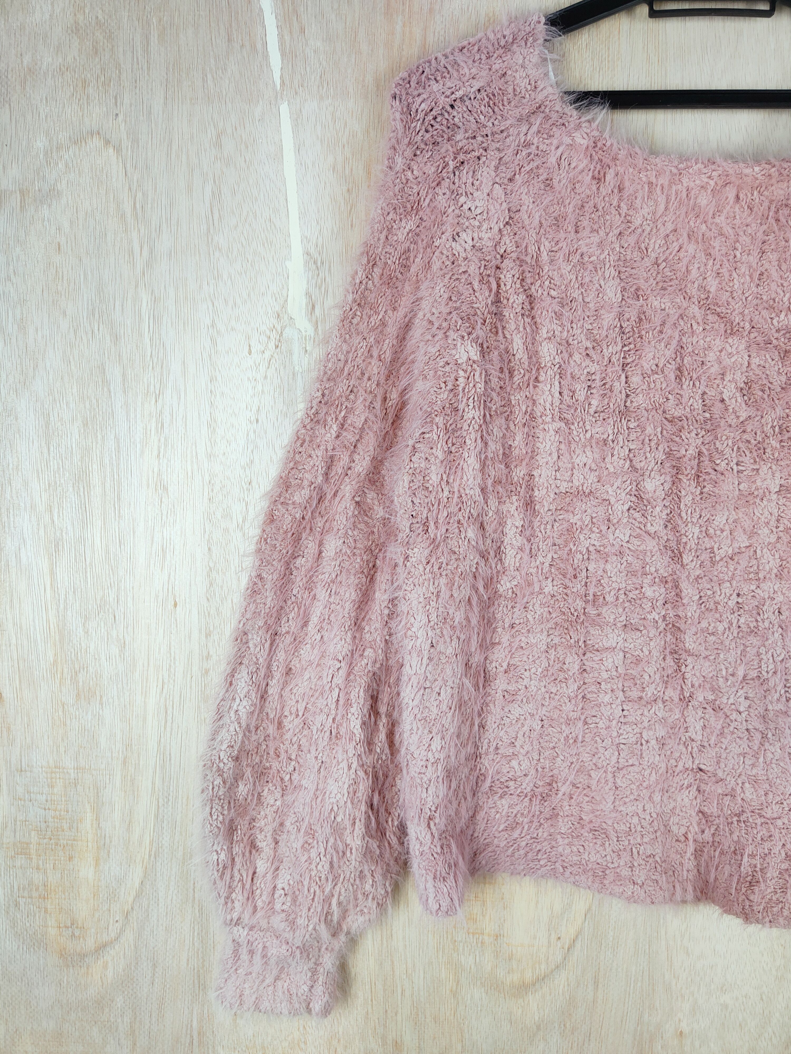 Homespun Knitwear × Japanese Brand Anne Basket Peach Shag Shaggy Fur Mohair Knitwear #S250 Size US L / EU 52-54 / 3 - 6 Thumbnail