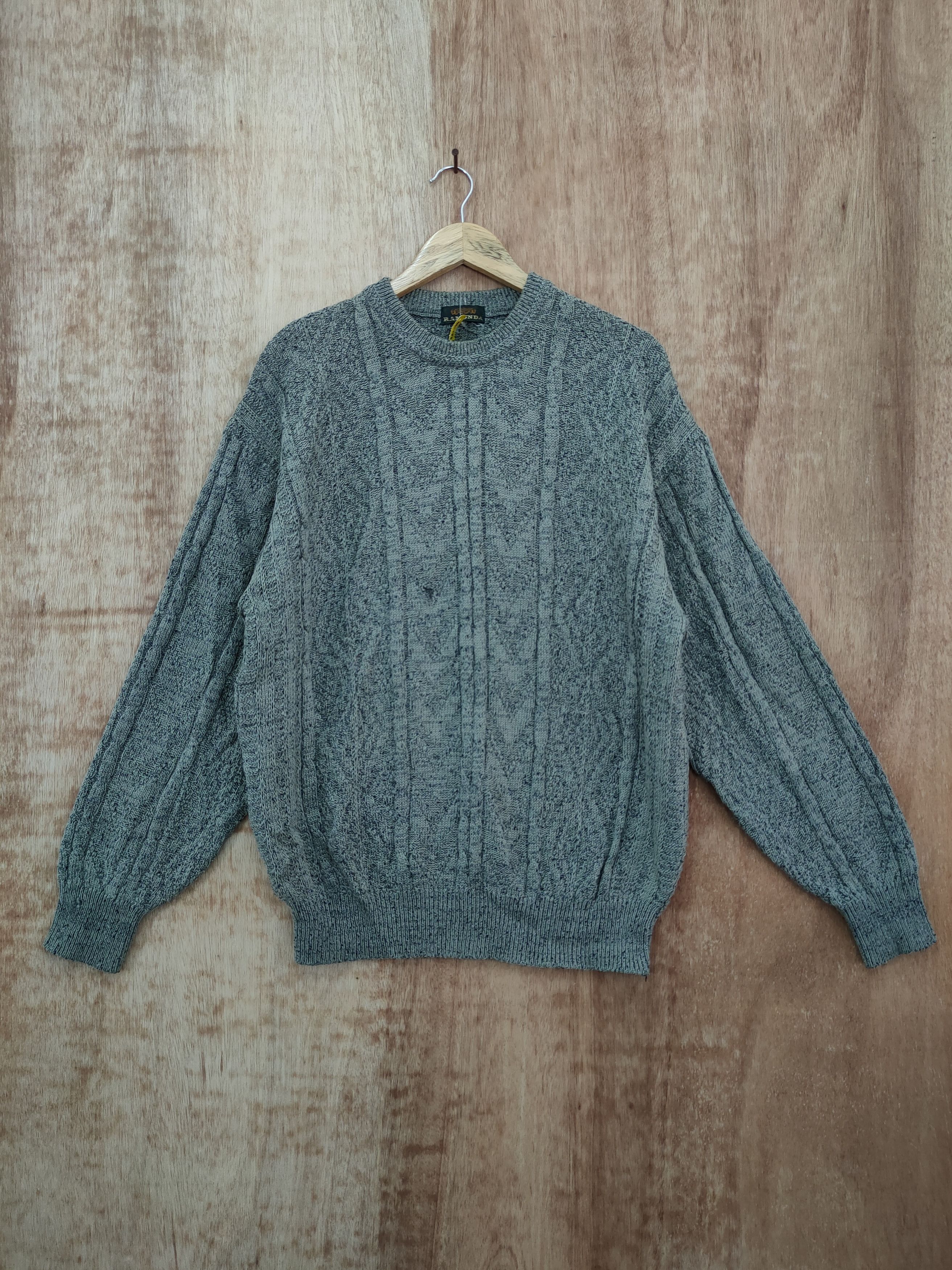 Vintage DLL Ramonda cable knitwear sweatshirt vintage #46-173 Size US L / EU 52-54 / 3 - 1 Thumbnail