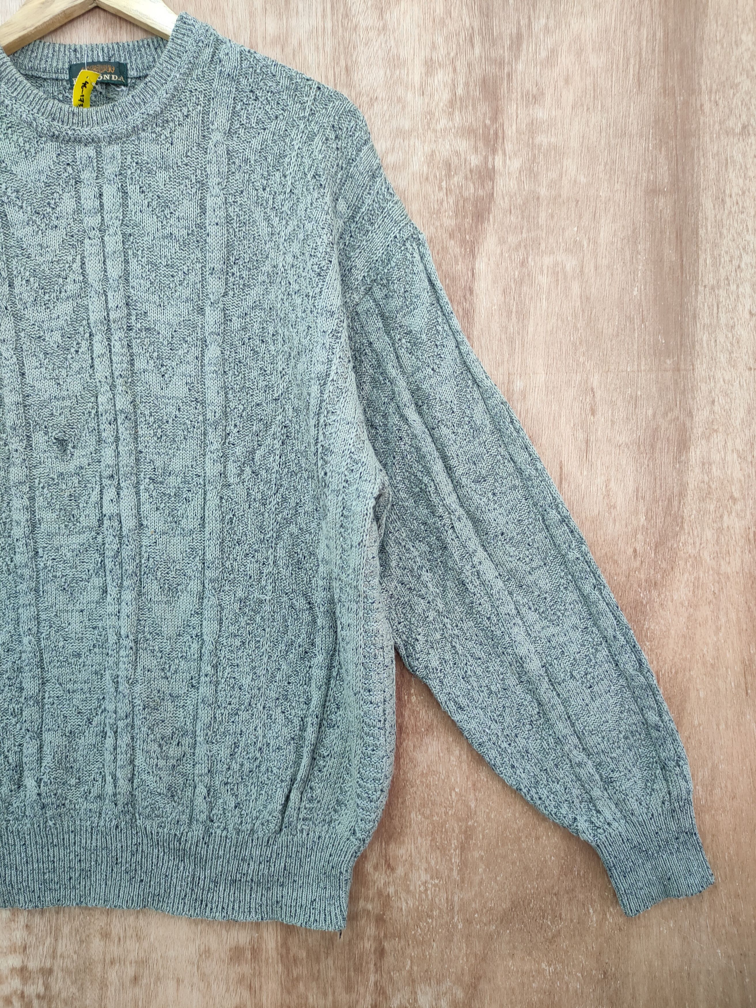 Vintage DLL Ramonda cable knitwear sweatshirt vintage #46-173 Size US L / EU 52-54 / 3 - 3 Thumbnail