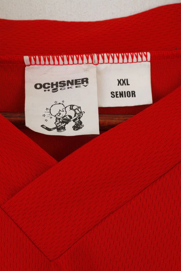 Vintage Ochsner Hockey Men XXL Oversized Shirt Red Blackhawks 3189 Size US XXL / EU 58 / 5 - 4 Thumbnail