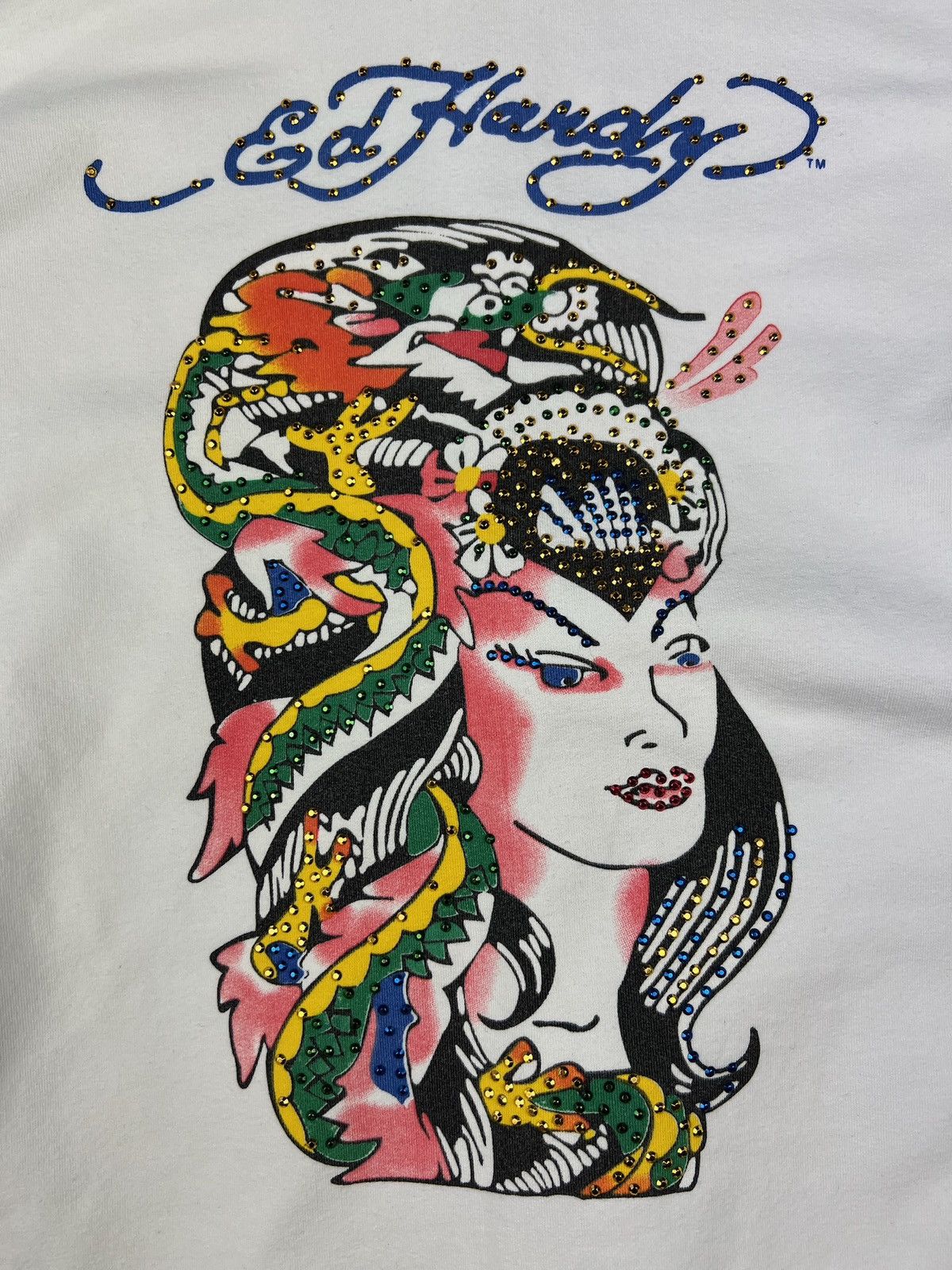 Christian Audigier × Ed Hardy × Vintage Y2K vintage Ed Hardy Zip Hoodie Size ONE SIZE - 13 Thumbnail