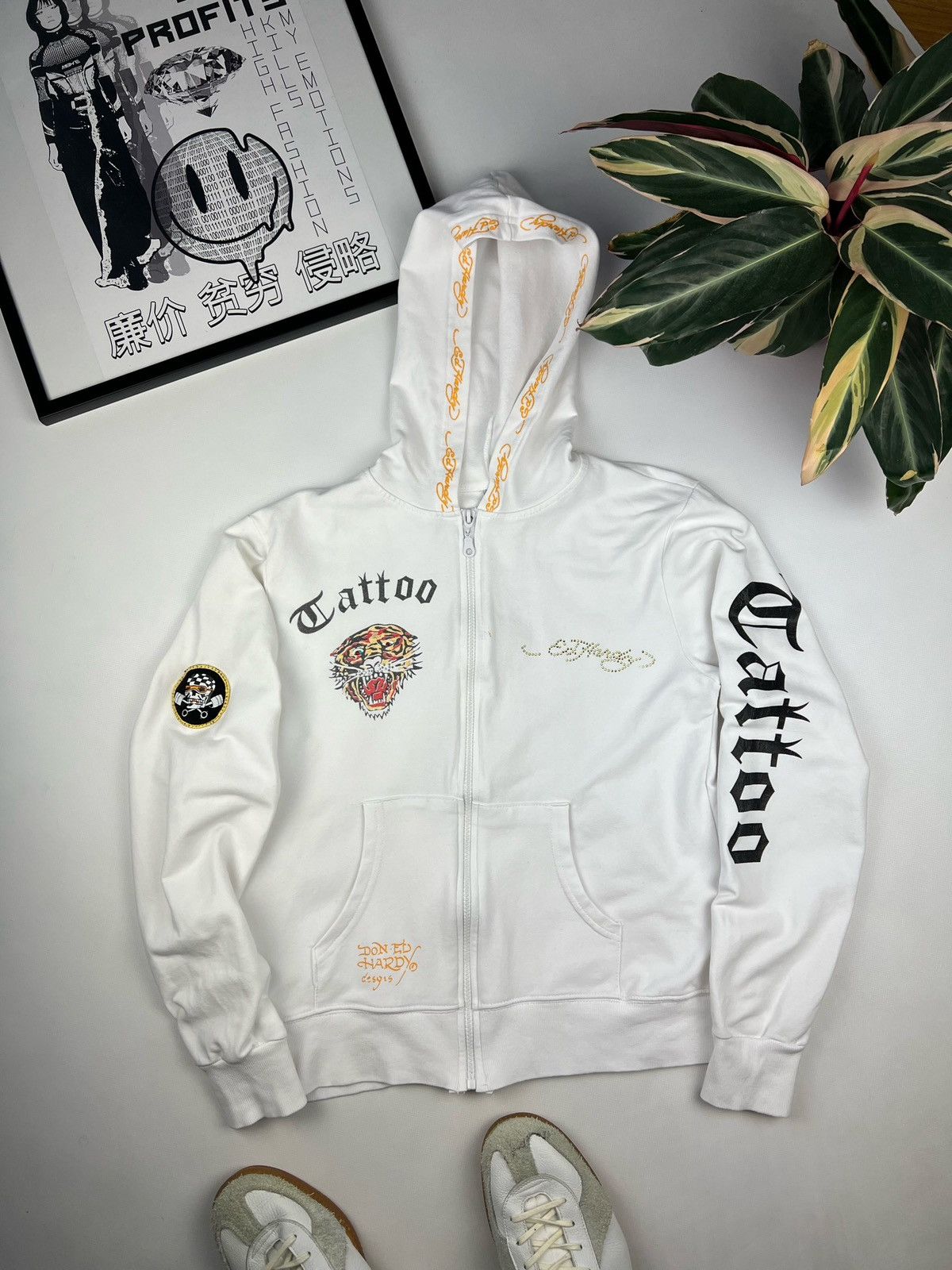 Christian Audigier × Ed Hardy × Vintage Y2K vintage Ed Hardy Zip Hoodie Size ONE SIZE - 2 Thumbnail