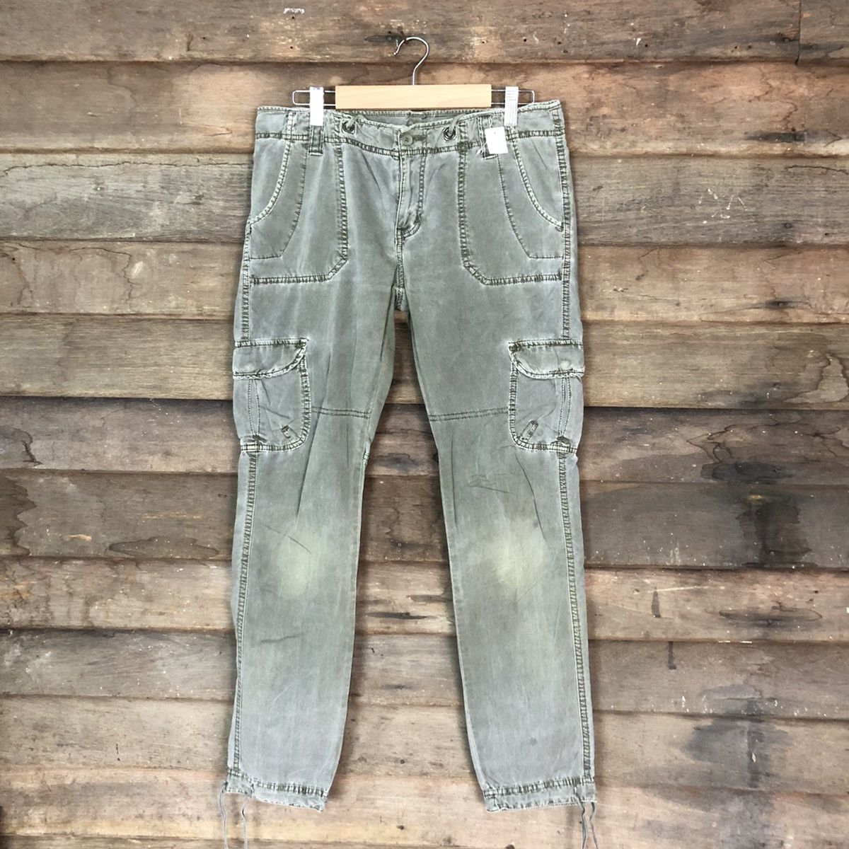 Japanese Brand DLL Uniqlo faded multipocket tactical Cargo Pants #2350 Size US 29 - 1 Thumbnail