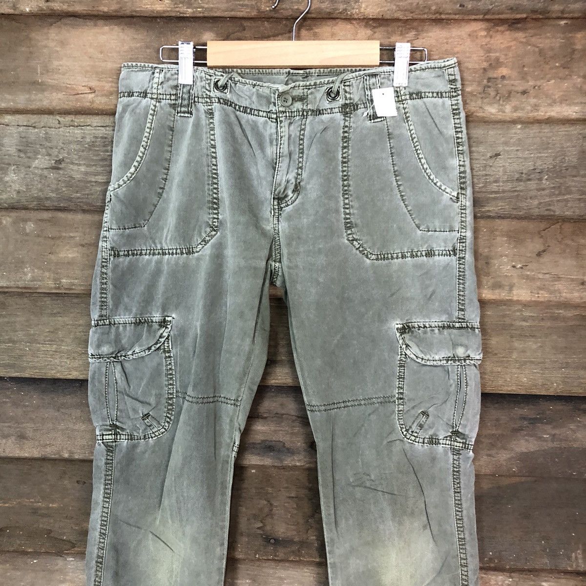 Japanese Brand DLL Uniqlo faded multipocket tactical Cargo Pants #2350 Size US 29 - 2 Thumbnail